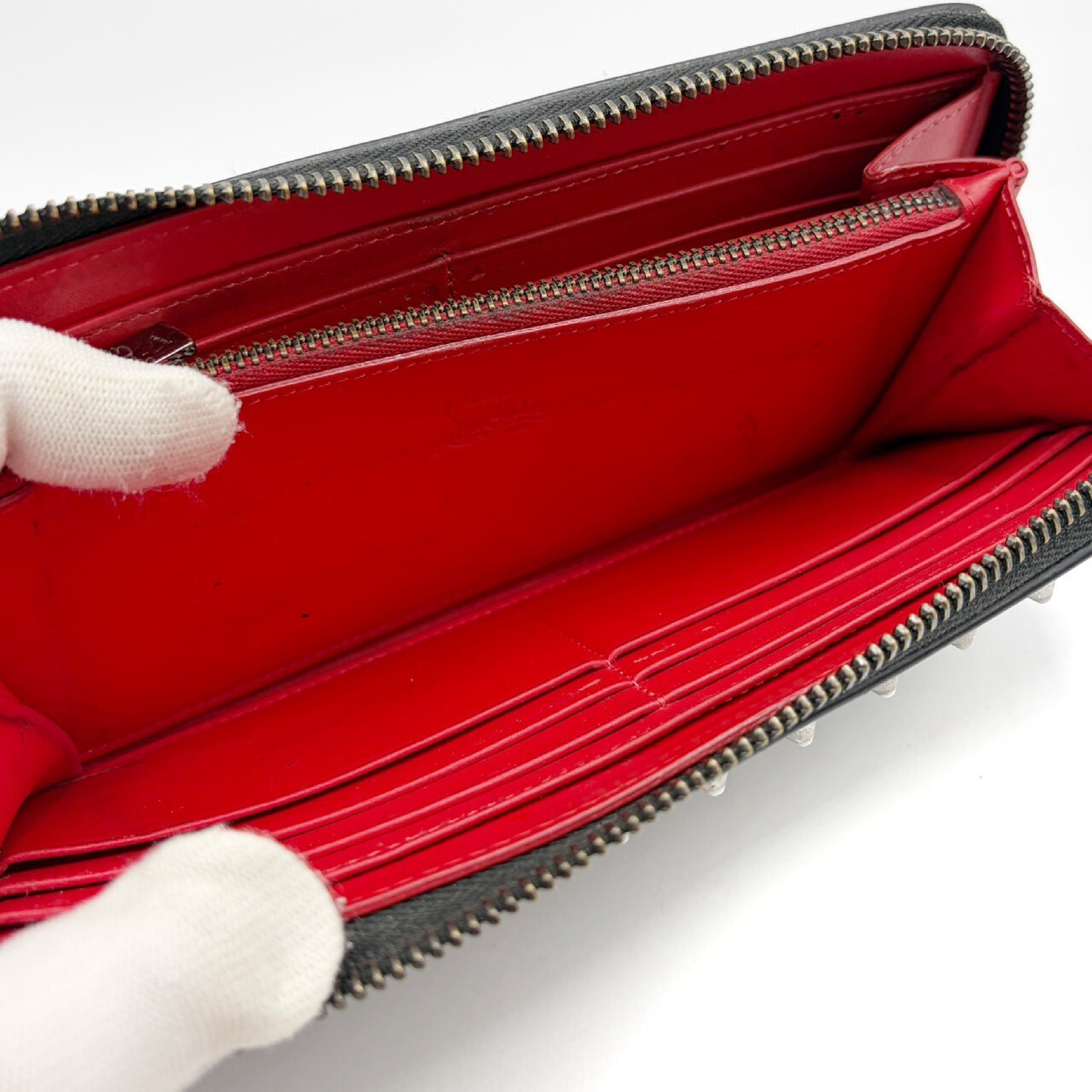 Panettone Leather Studded Long Wallet — view 8