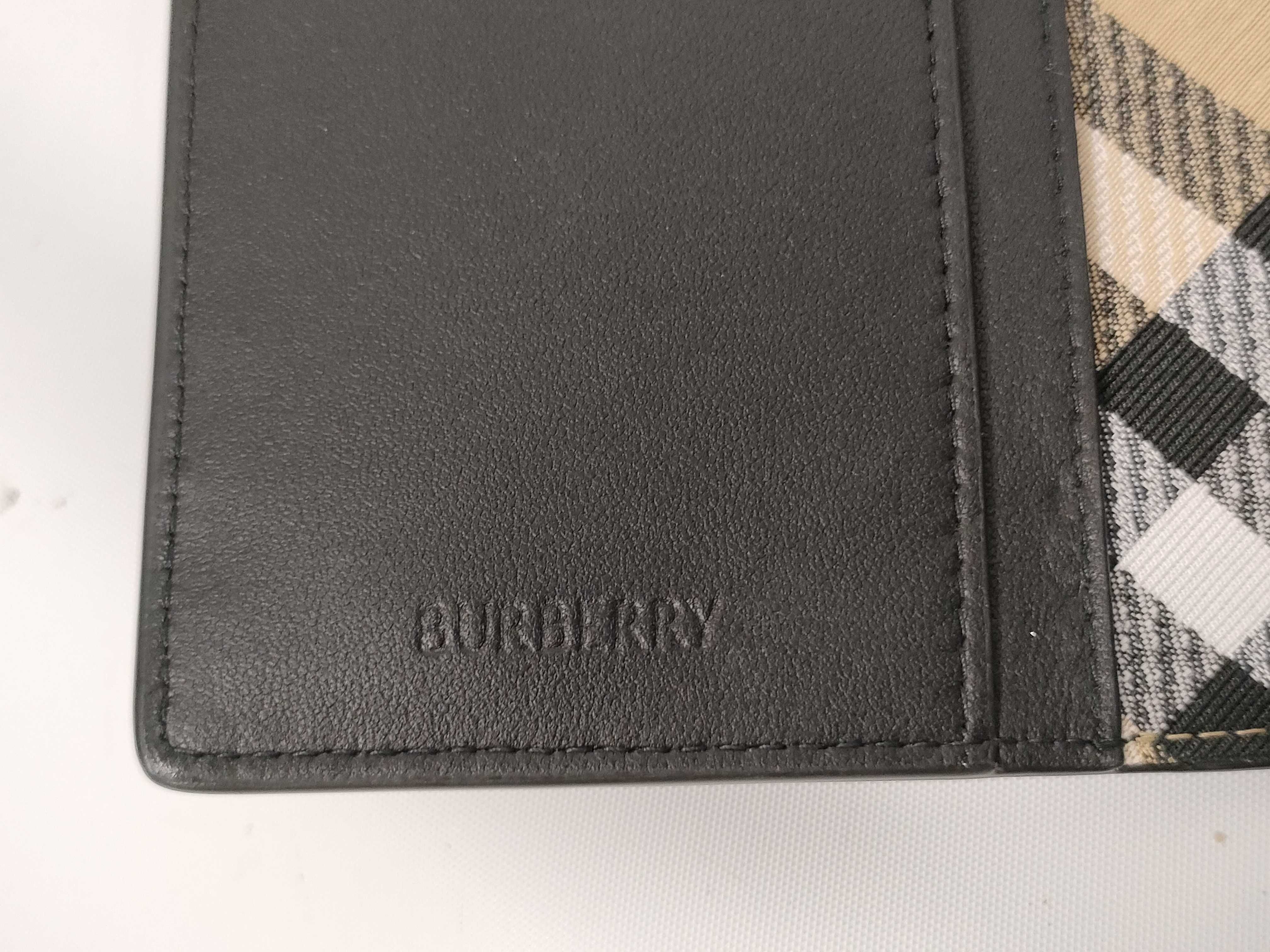 current model, Burberry Nova Check leather long wallet, with dust bag and box. — view 7