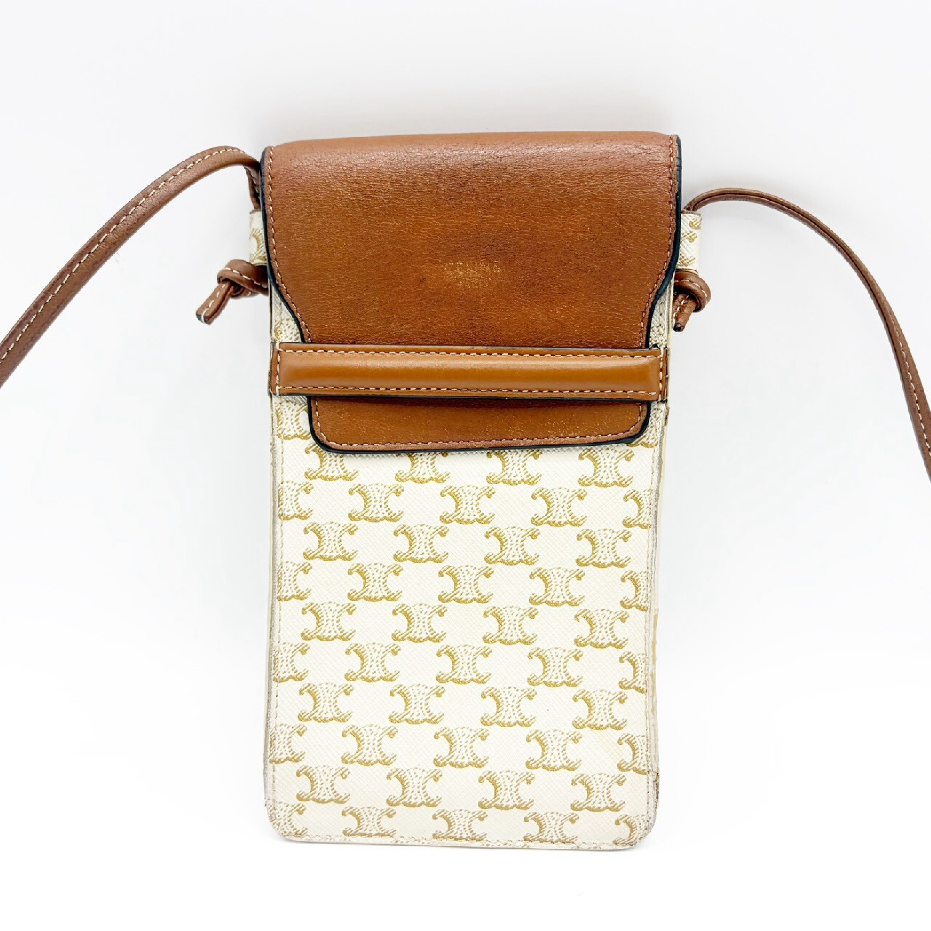 Triomphe Phone Holder Brown Shoulder Bag — view 2