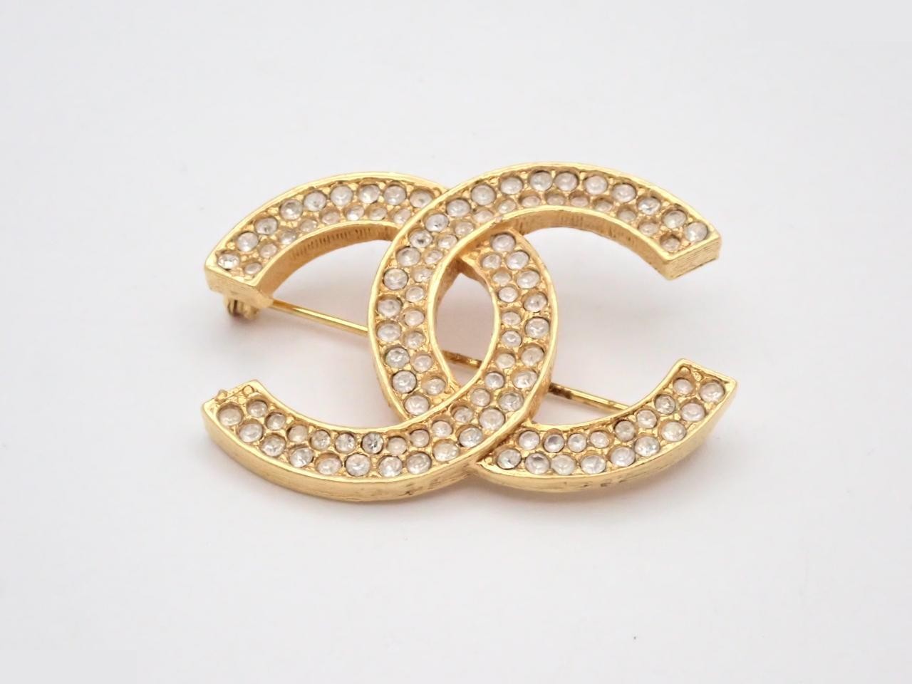 Coco Mark Rhinestone Brooch