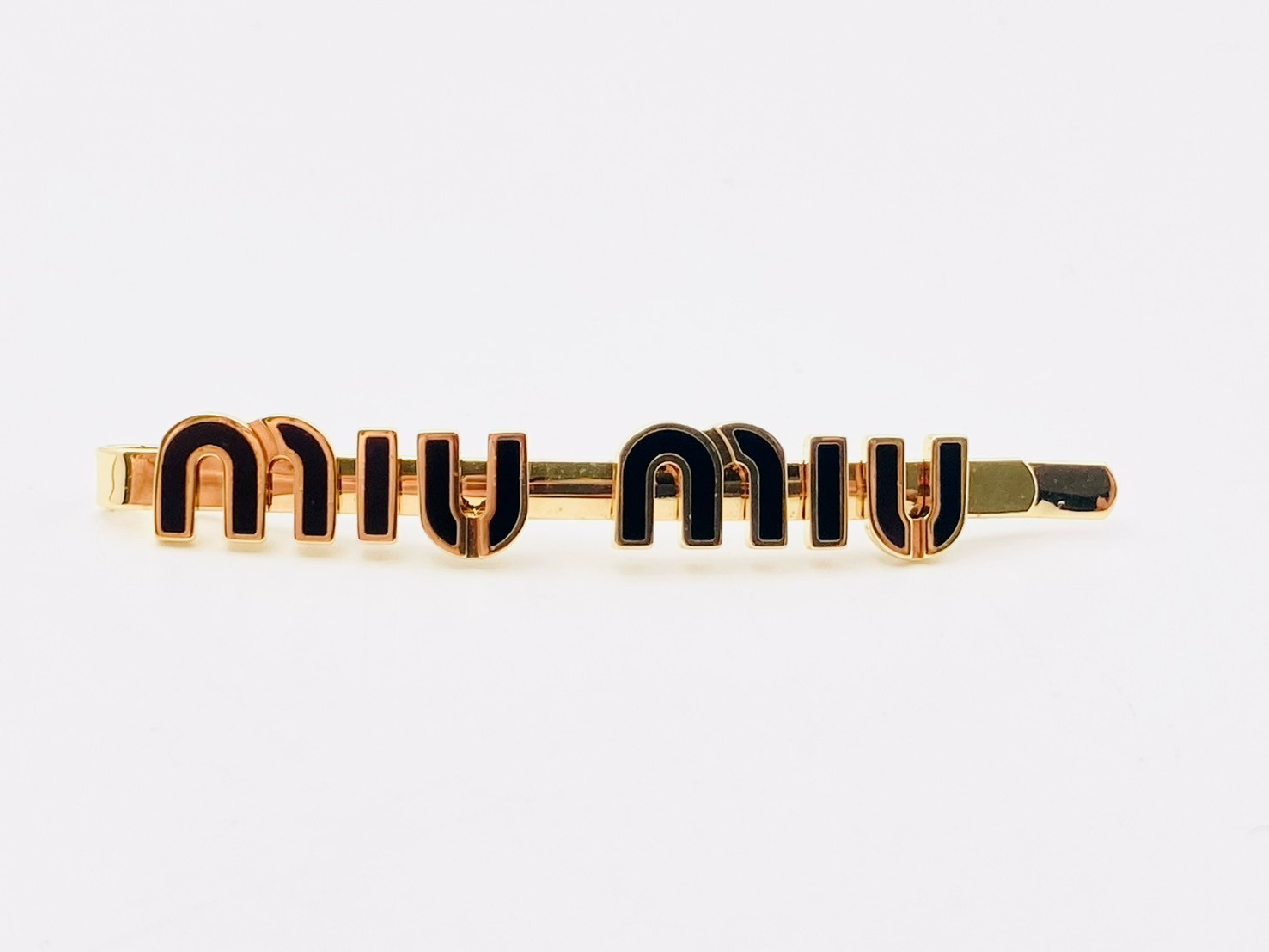 Logo Enamel Hairpin Gold x Black Hair Accessory — view 2