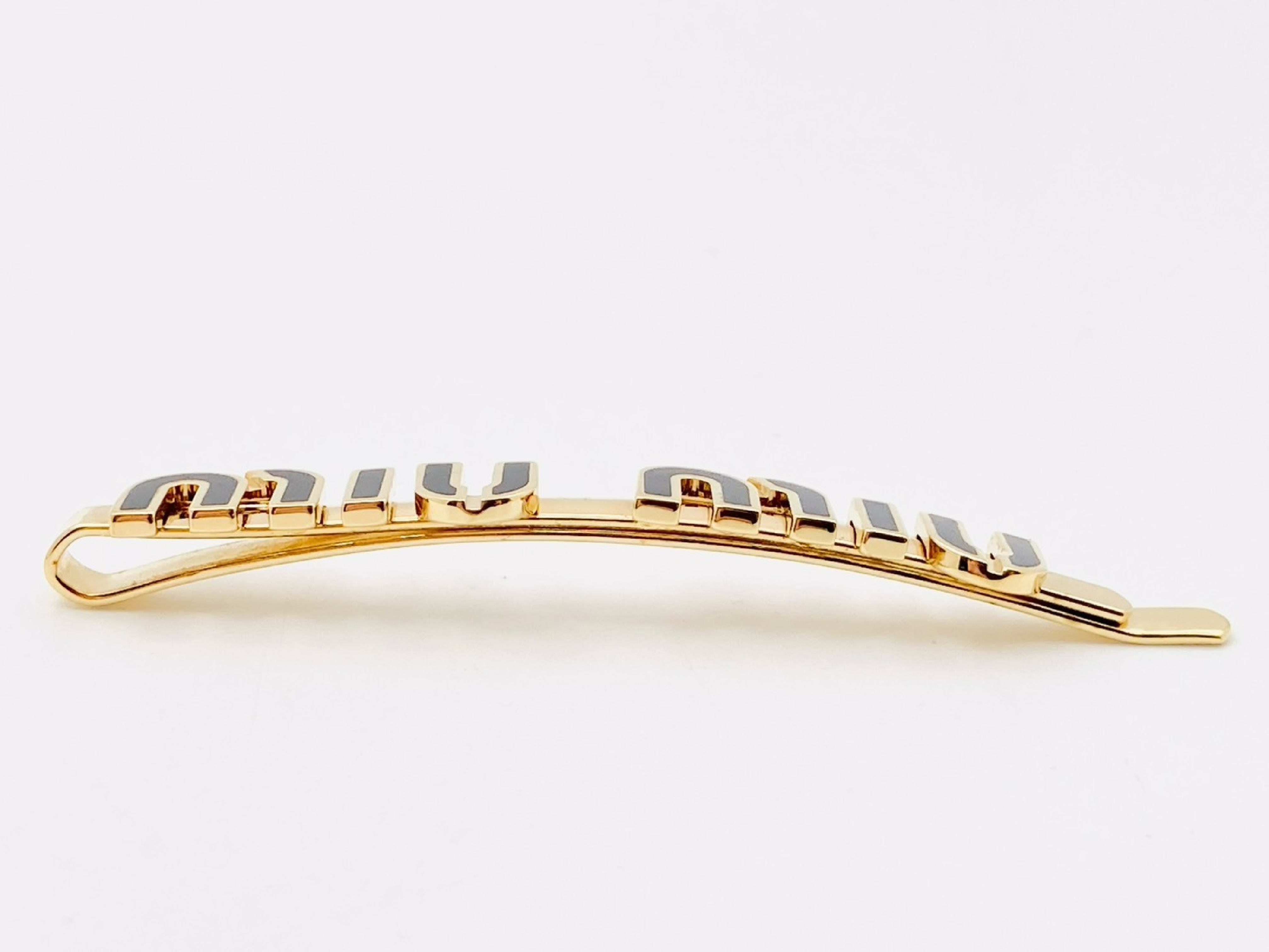Logo Enamel Hairpin Gold x Black Hair Accessory — view 3