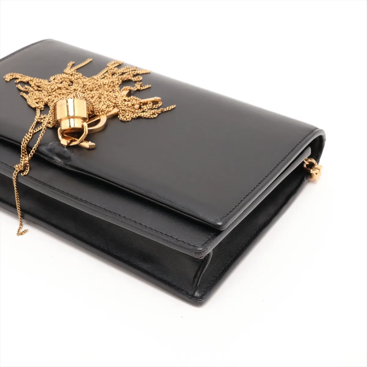 Kate 452159 Leather Chain Wallet Black — view 3