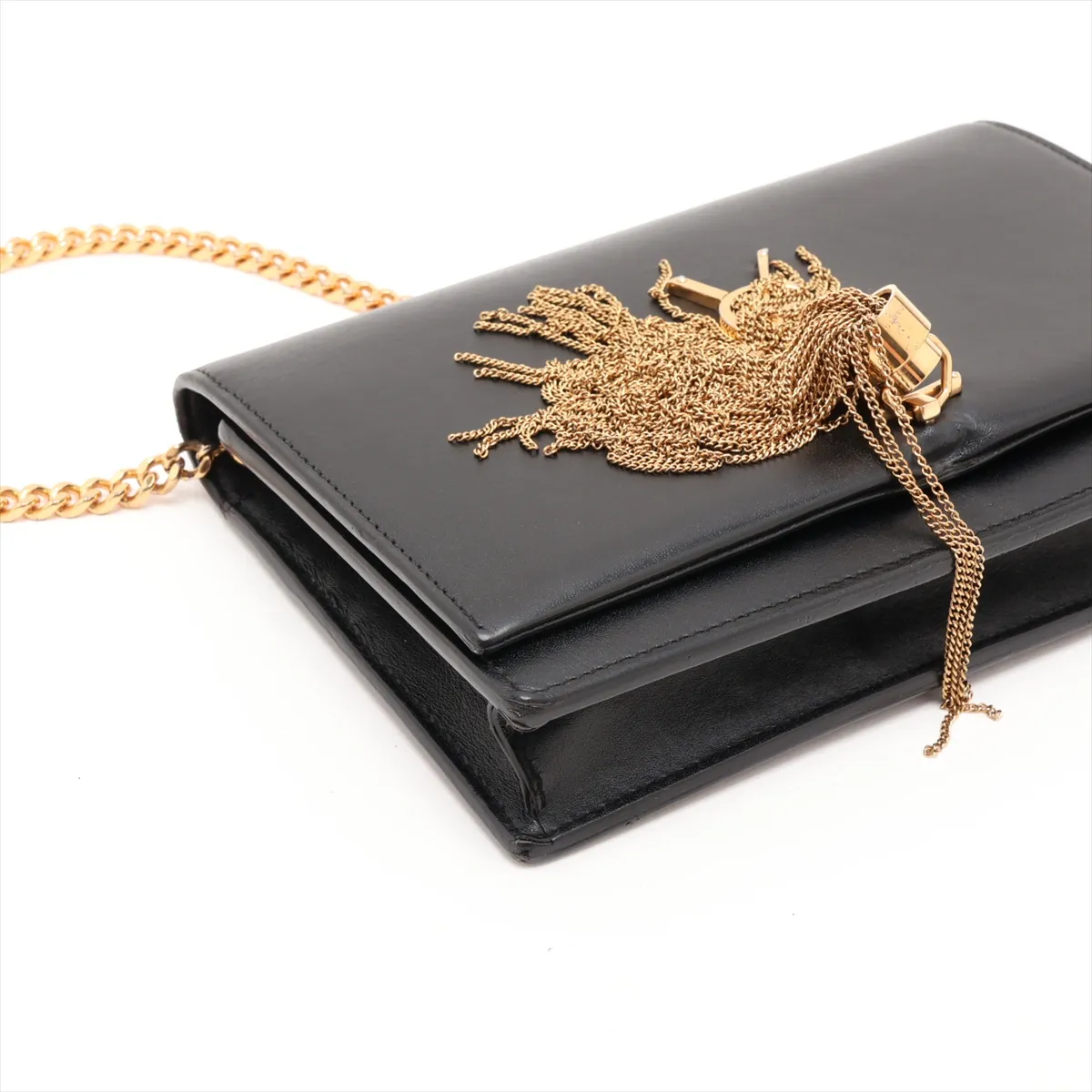 Kate 452159 Leather Chain Wallet Black — view 4