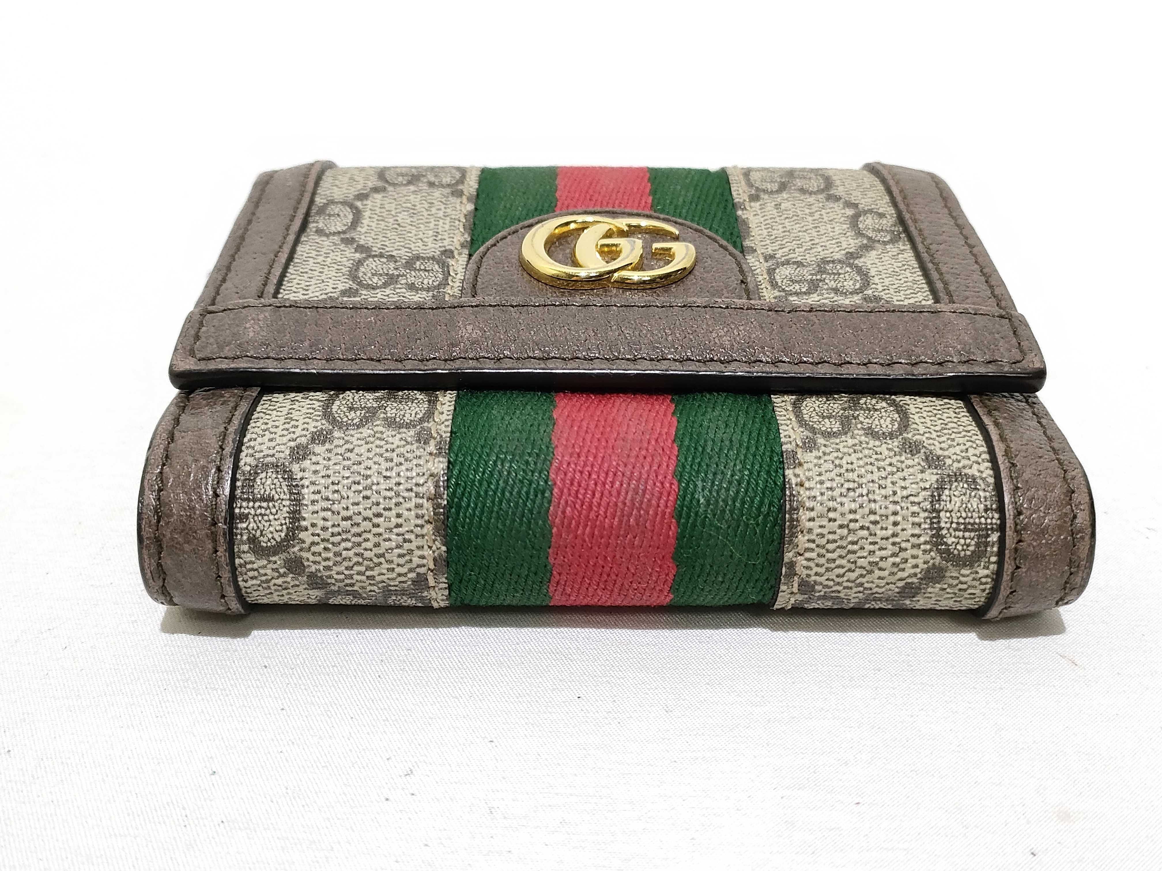 GG Supreme Ophidia Bi-fold Wallet, Brown, 523174 0416 — view 3