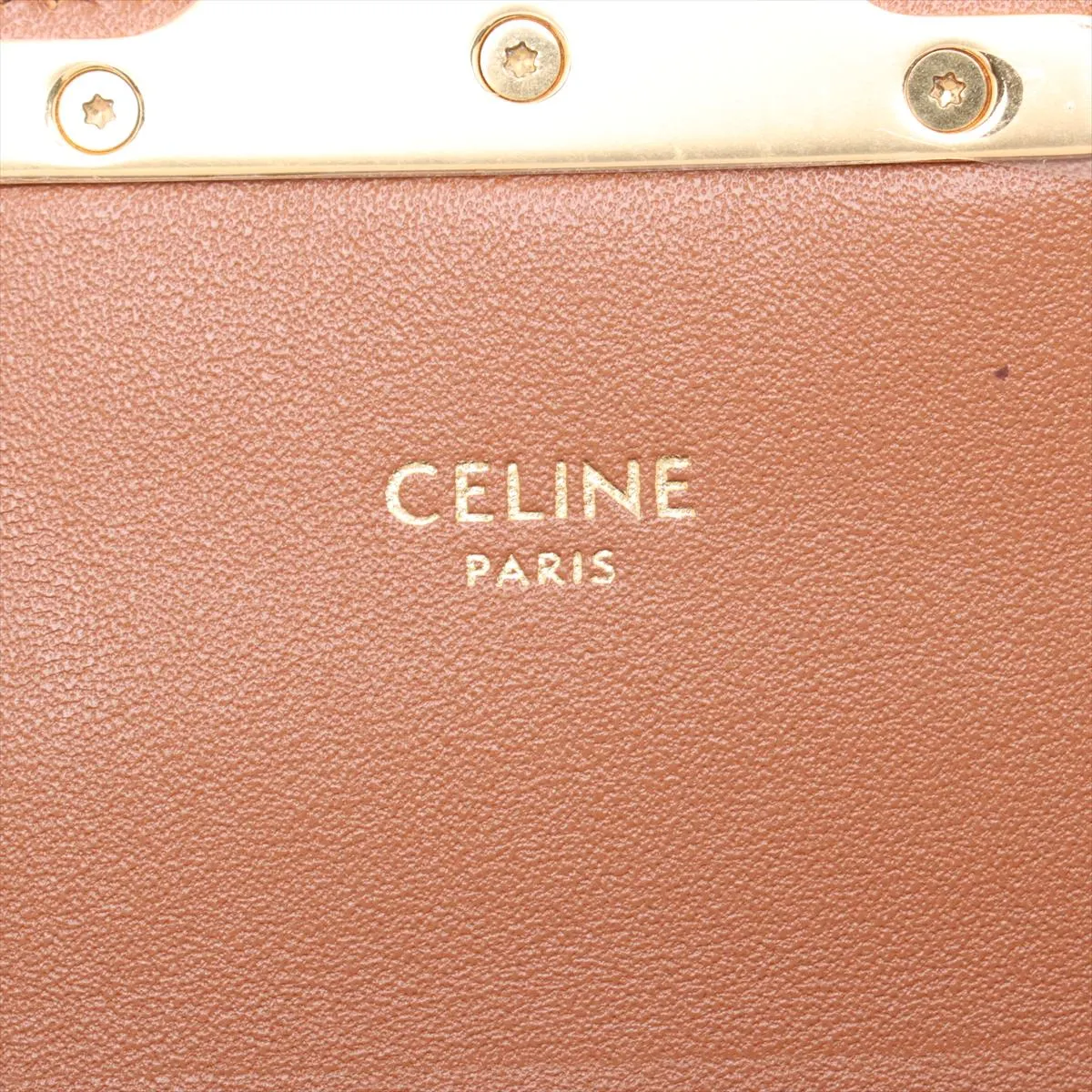 Triomphe Claude PVC x Leather Shoulder Bag White x Beige — view 9