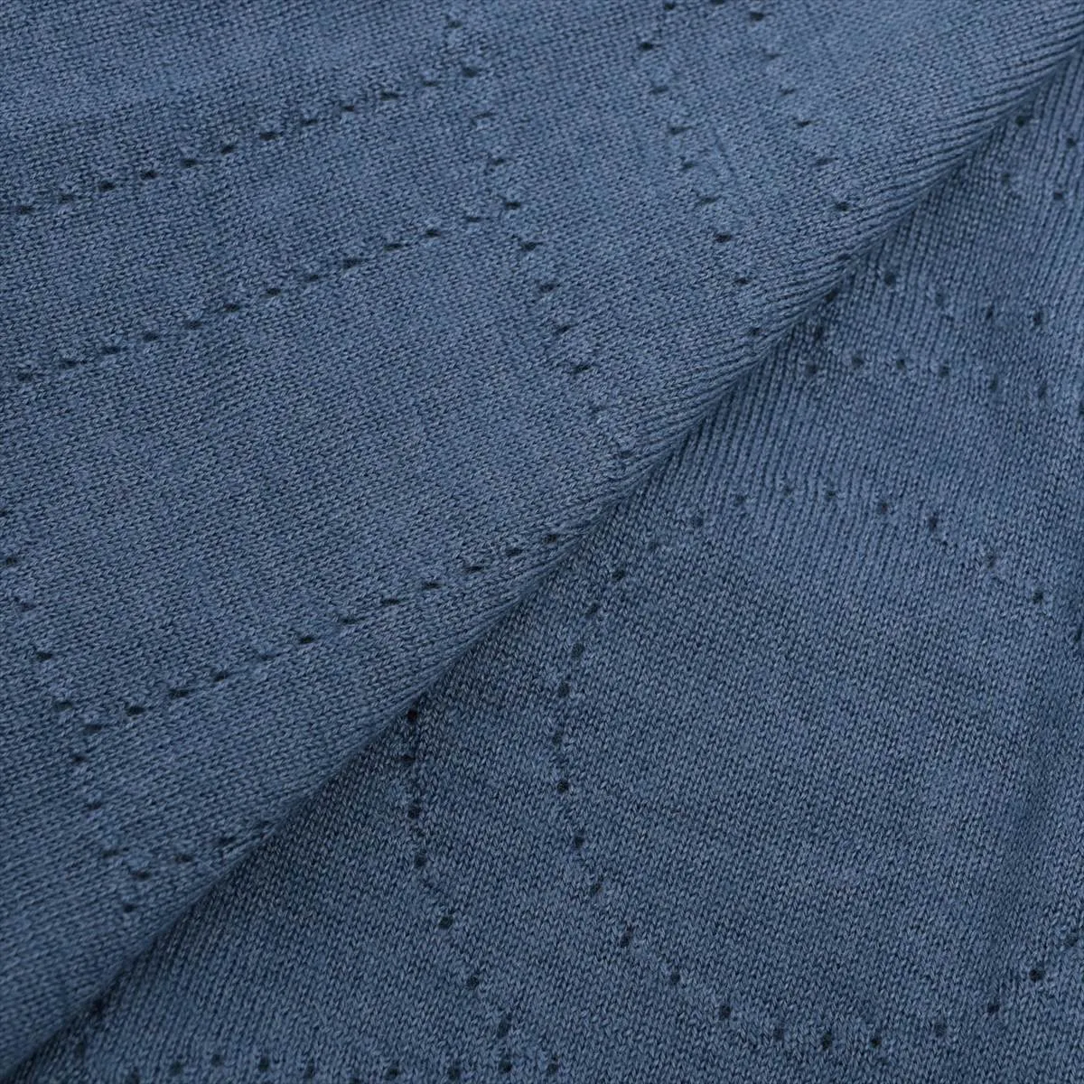 Doré buckle scarf, cashmere x silk, navy, some wear, — view 2