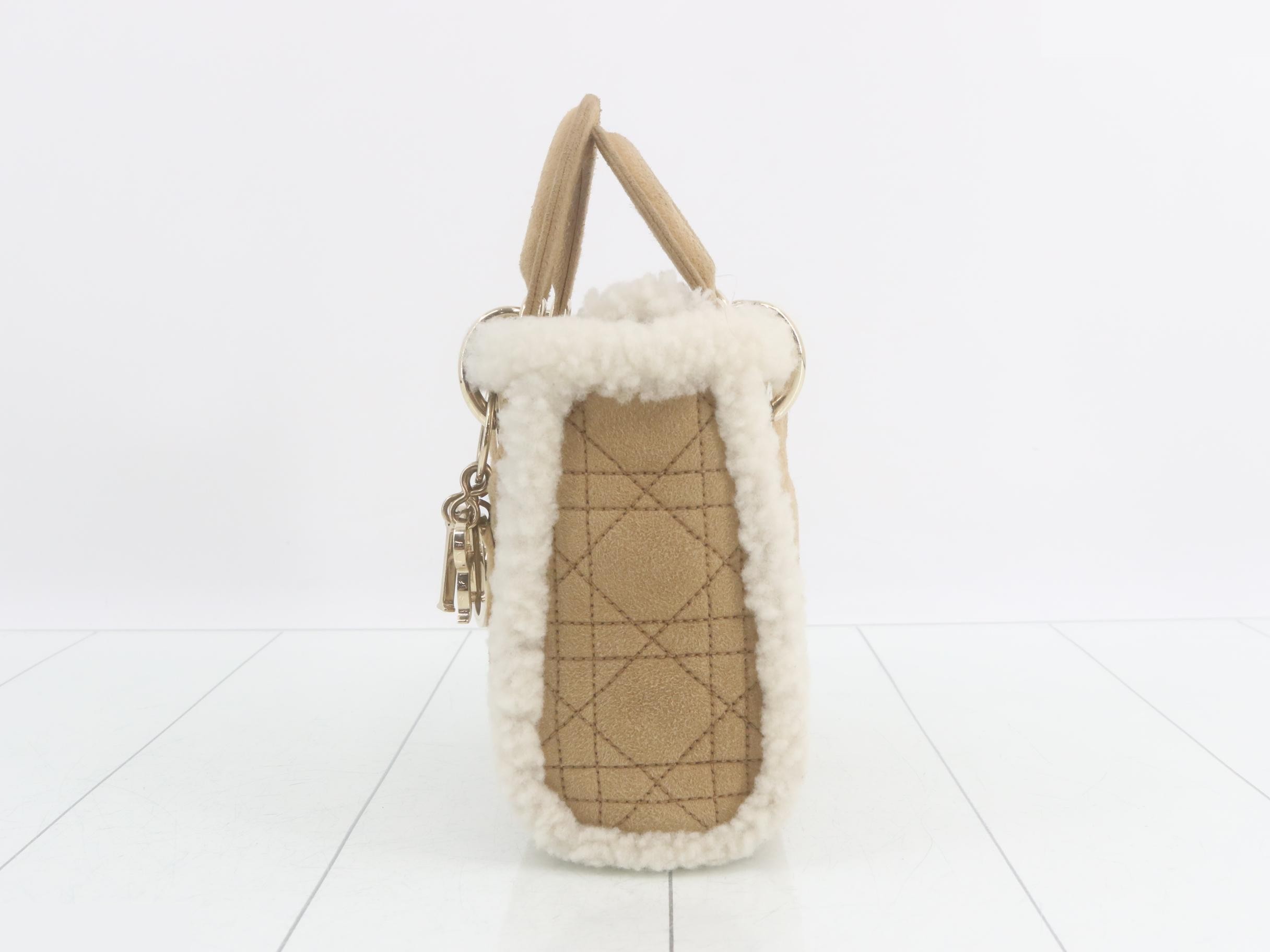 Lady Dior Cannage Suede 2-Way Handbag — view 3