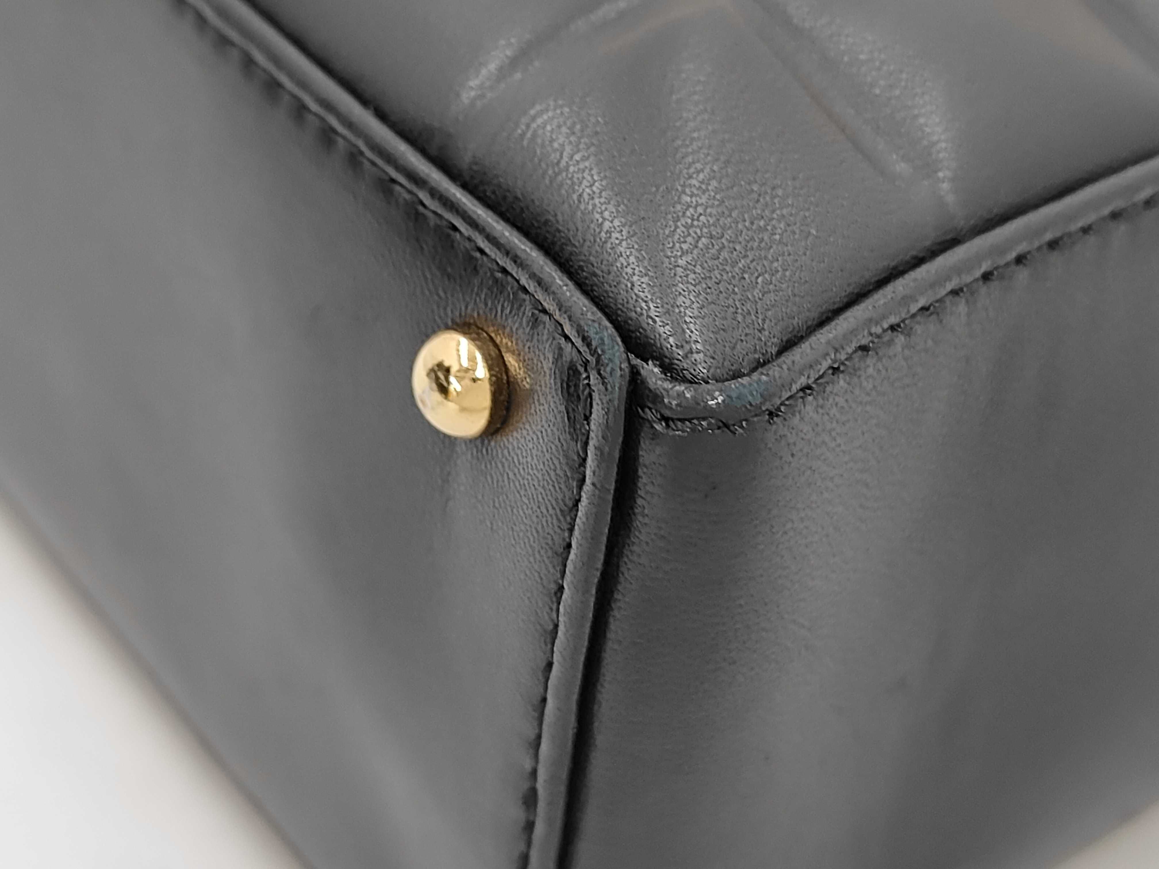 Chocolate Bar Lambskin 2-way Handbag One-Shoulder Black Shoulder Bag — view 7