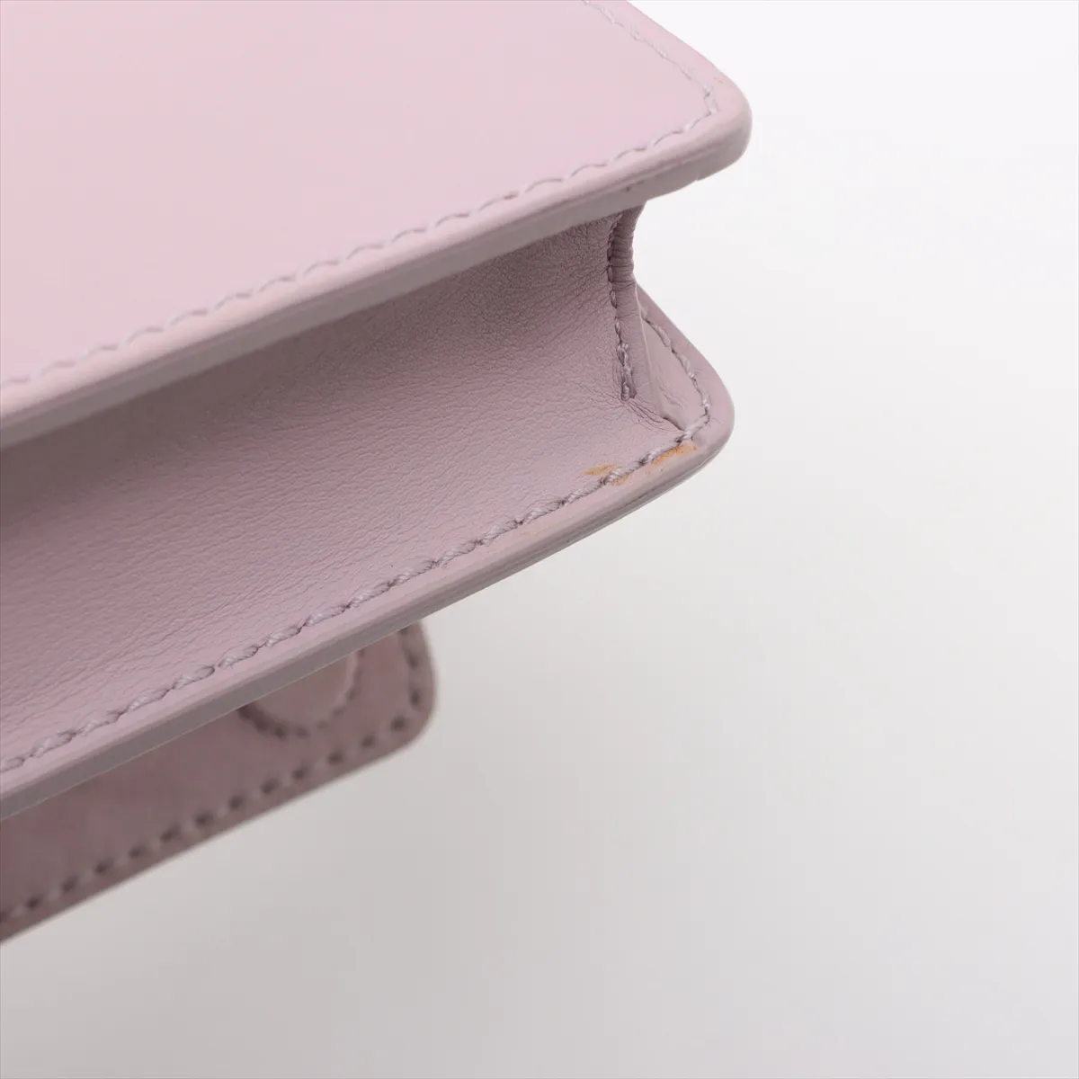 J'Adior Leather Chain Shoulder Bag Pink — view 11