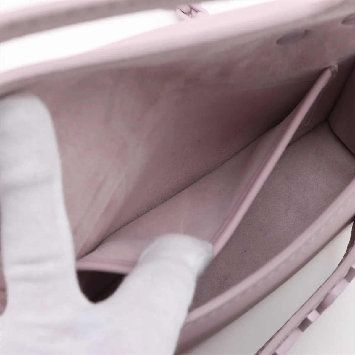 J'Adior Leather Chain Shoulder Bag Pink — view 7