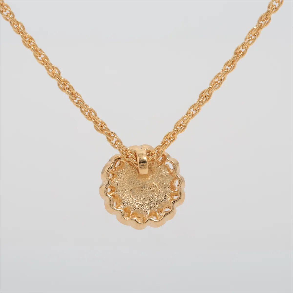 CD logo necklace, GP gold, — view 2