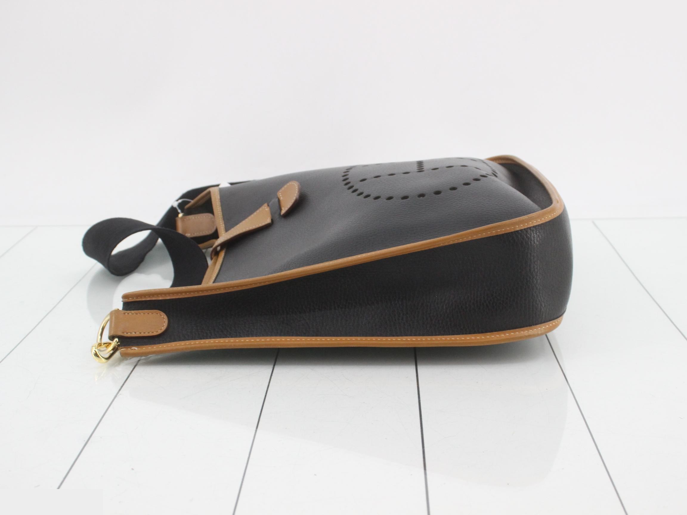 Evelyn, Black, B stamp, Bi-color, Gold hardware — view 4