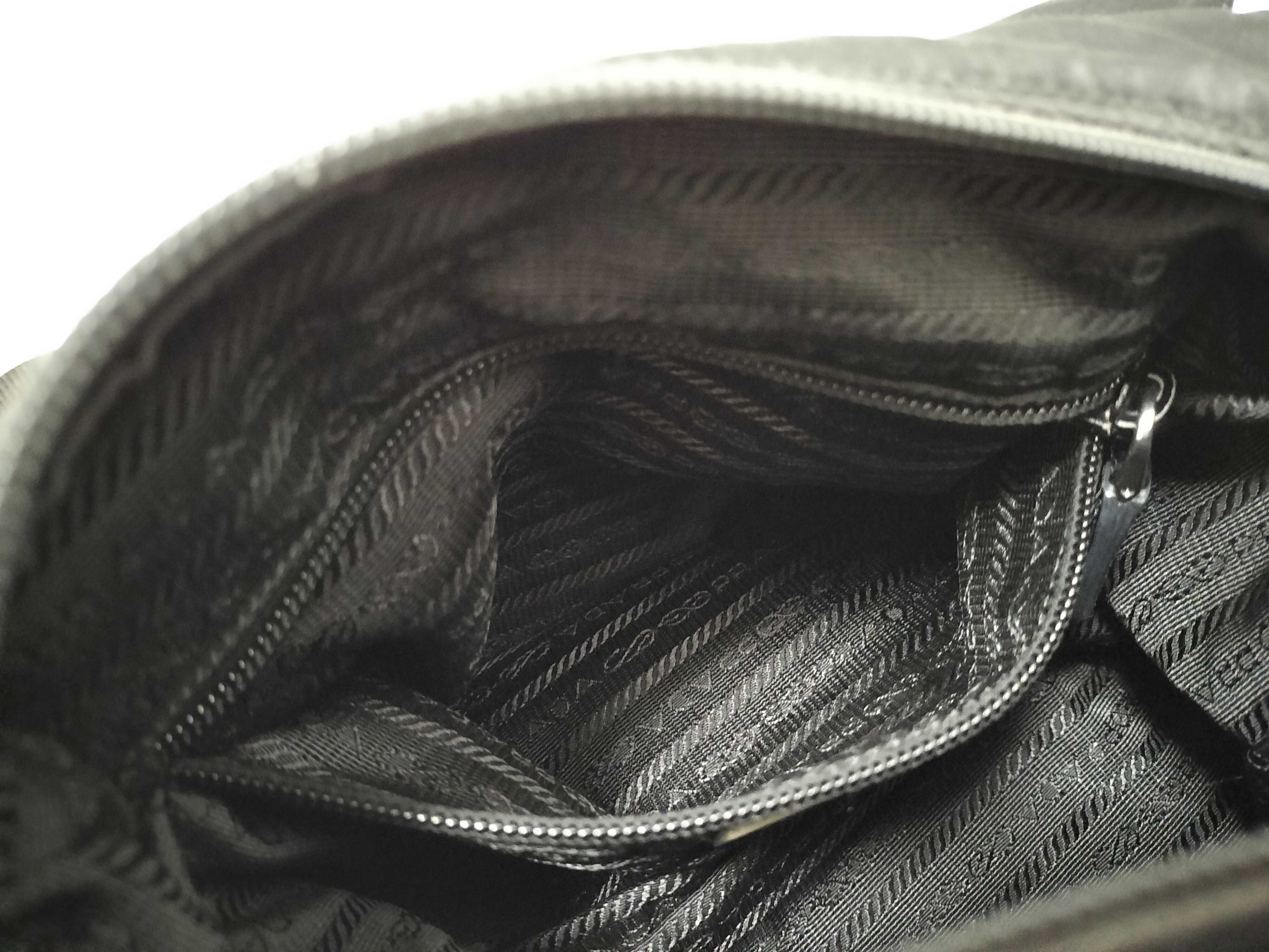 Nylon Shoulder Bag, Black Nylon Shoulder Bag — view 12
