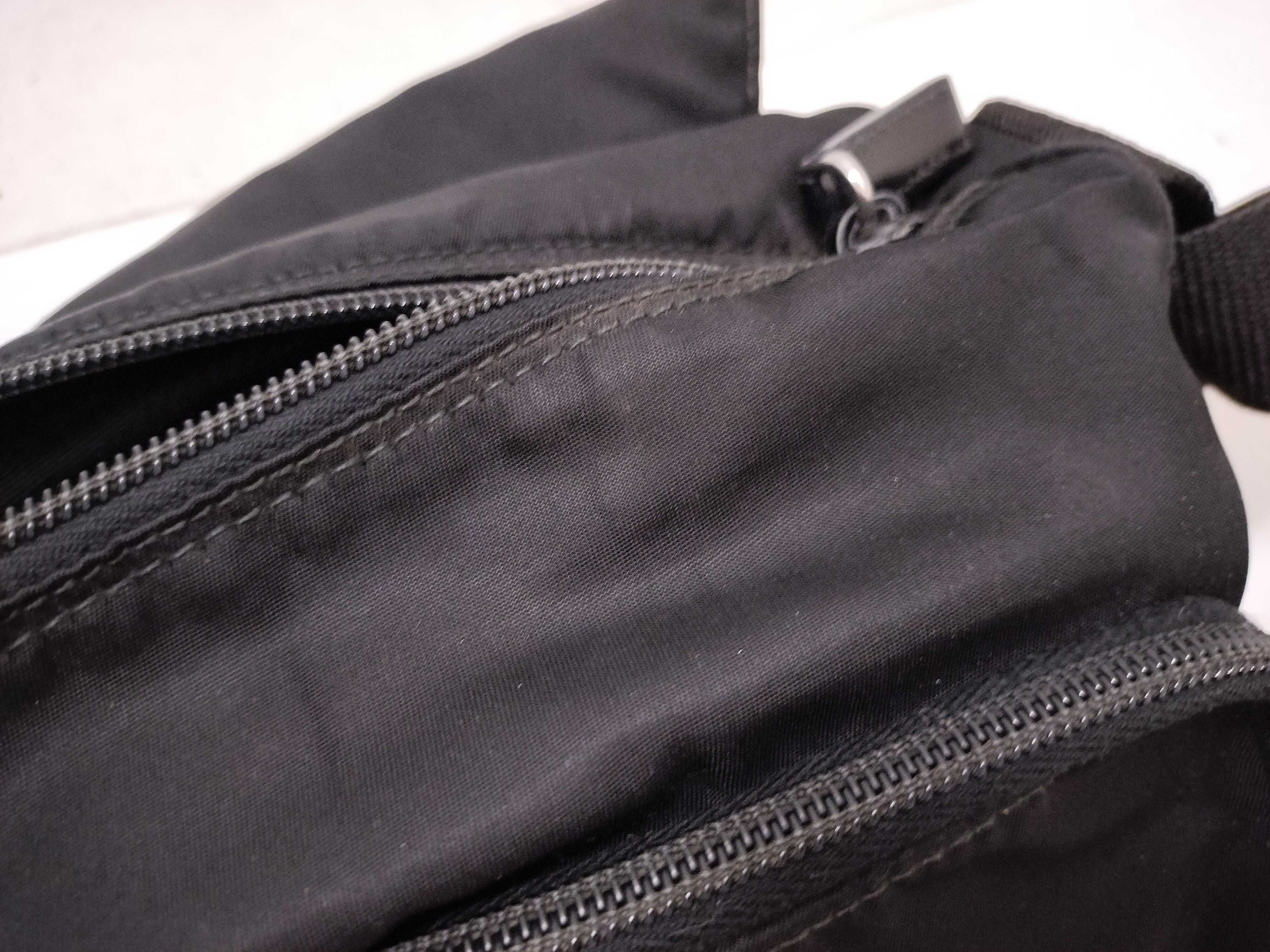 Nylon Shoulder Bag, Black Nylon Shoulder Bag — view 14