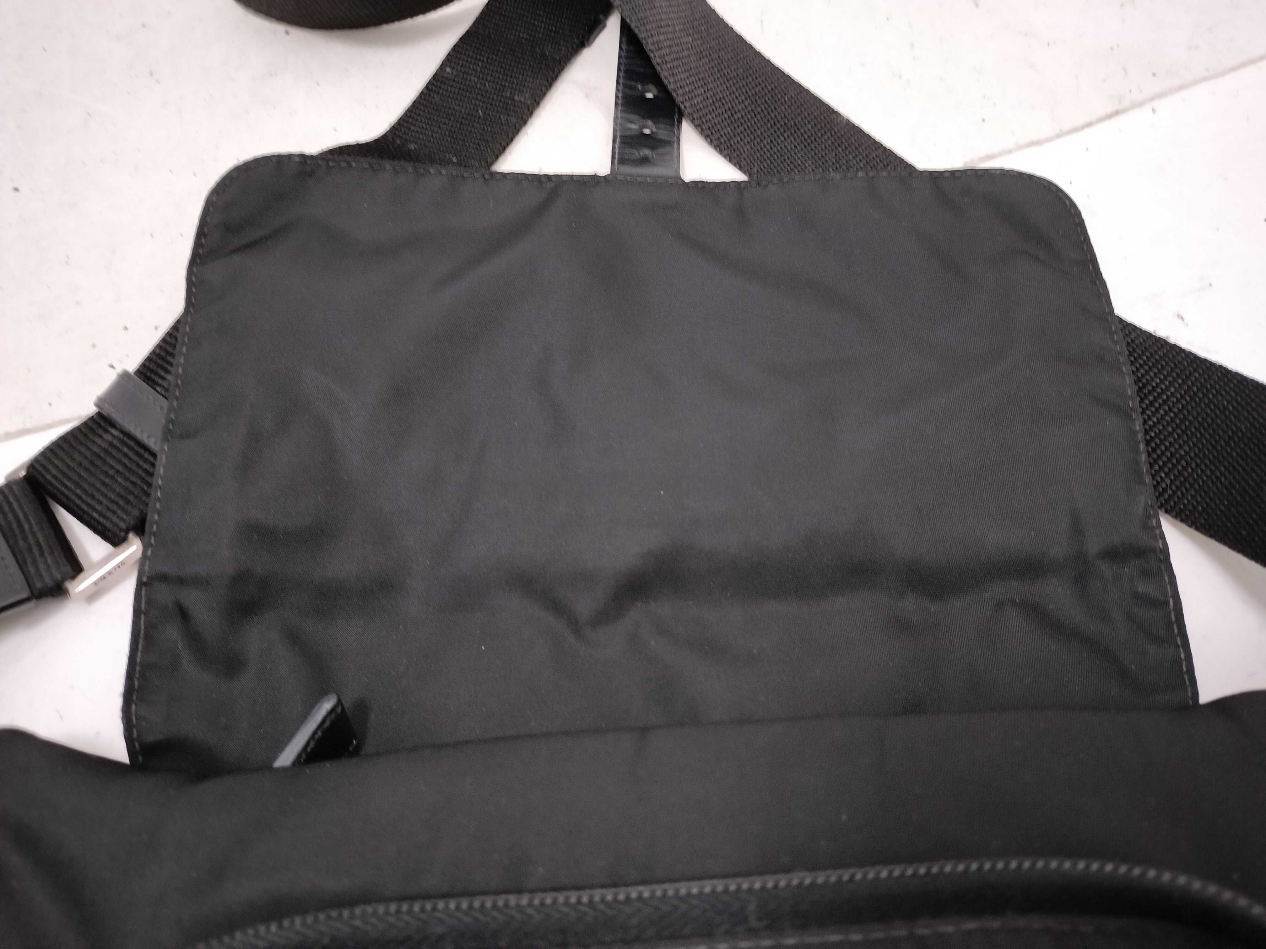 Nylon Shoulder Bag, Black Nylon Shoulder Bag — view 9