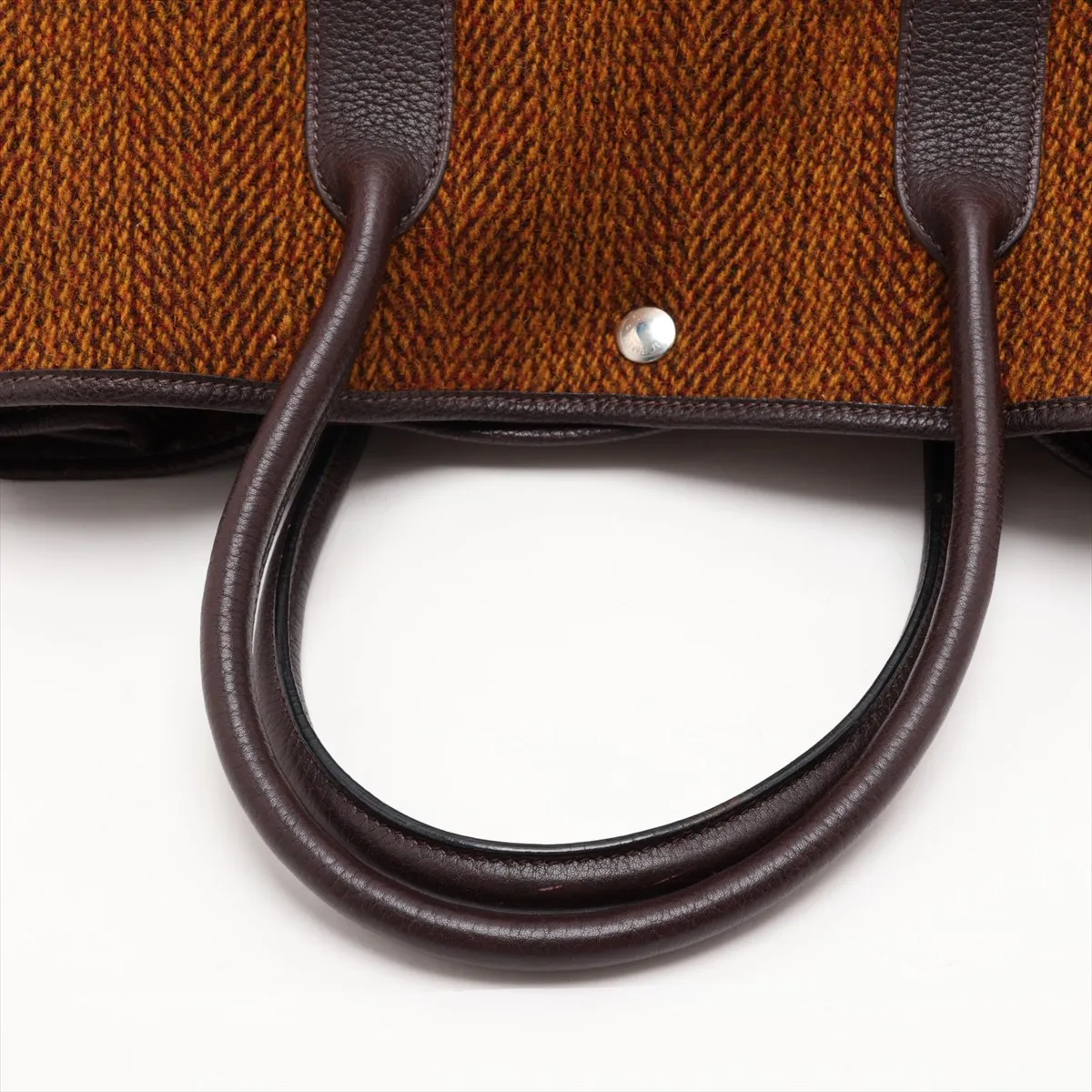 Garden Party 36 PM Wool x Negonda Brown Silver Hardware G:2003 — view 5