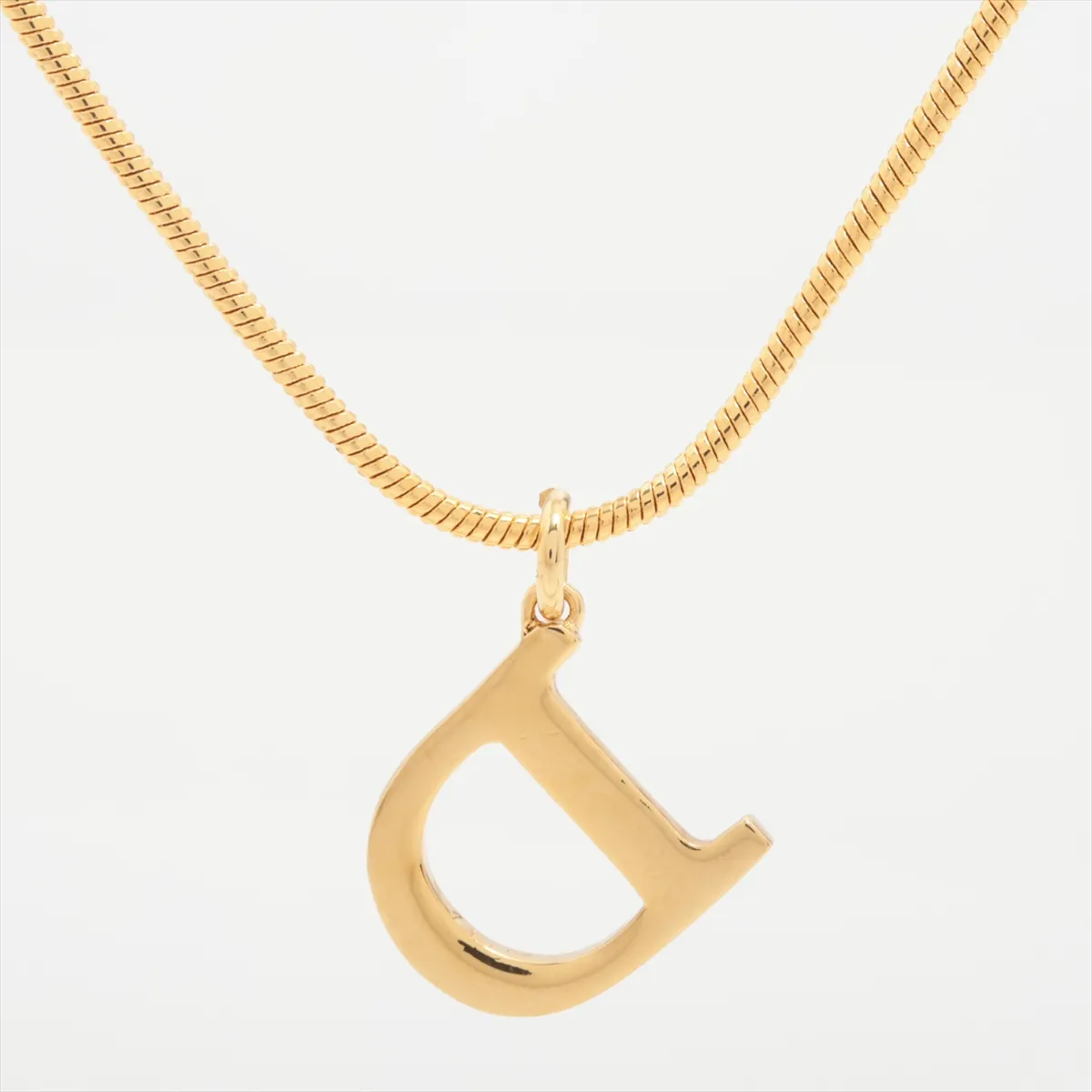 D-logo necklace, GP gold. — view 2