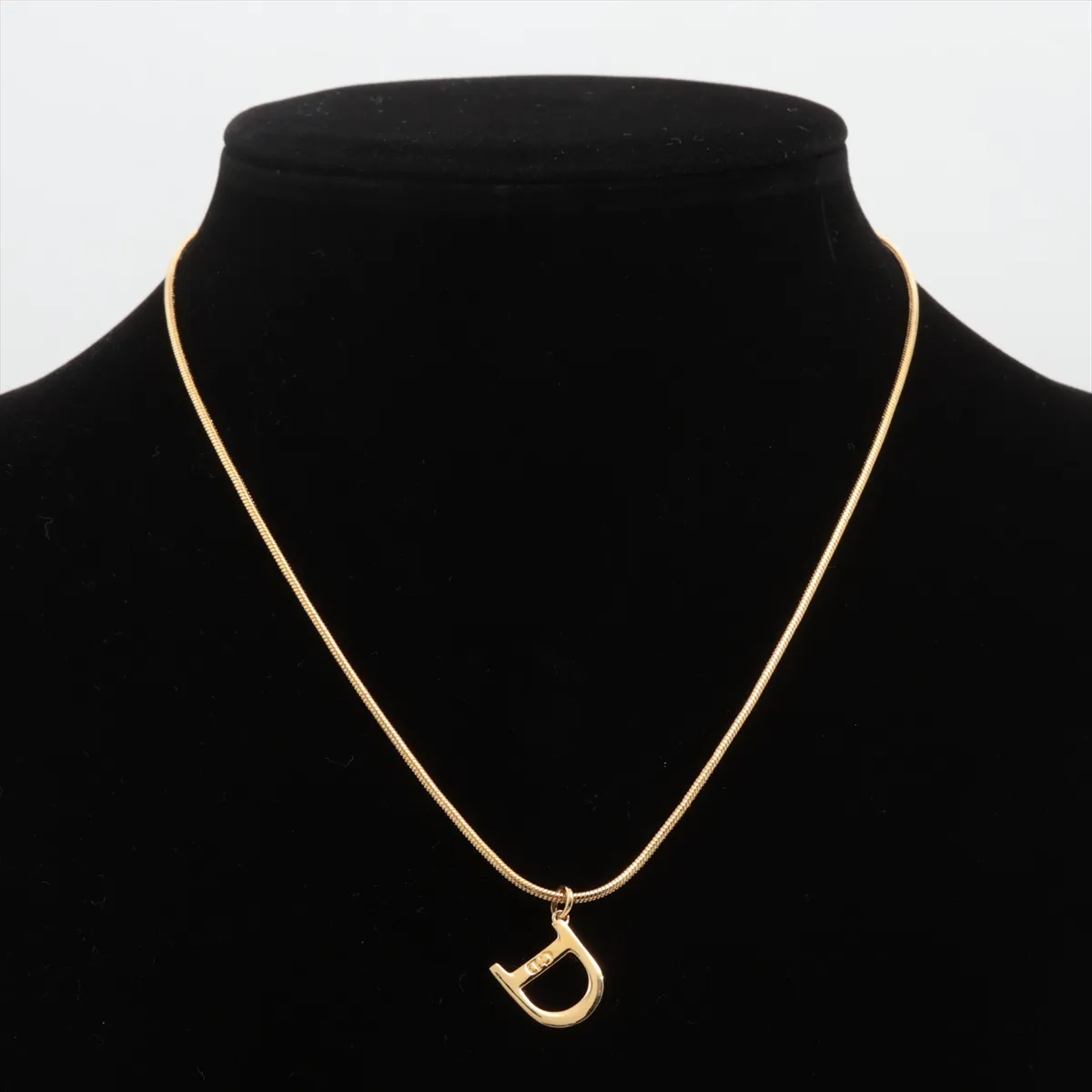 D-logo necklace, GP gold. — view 5