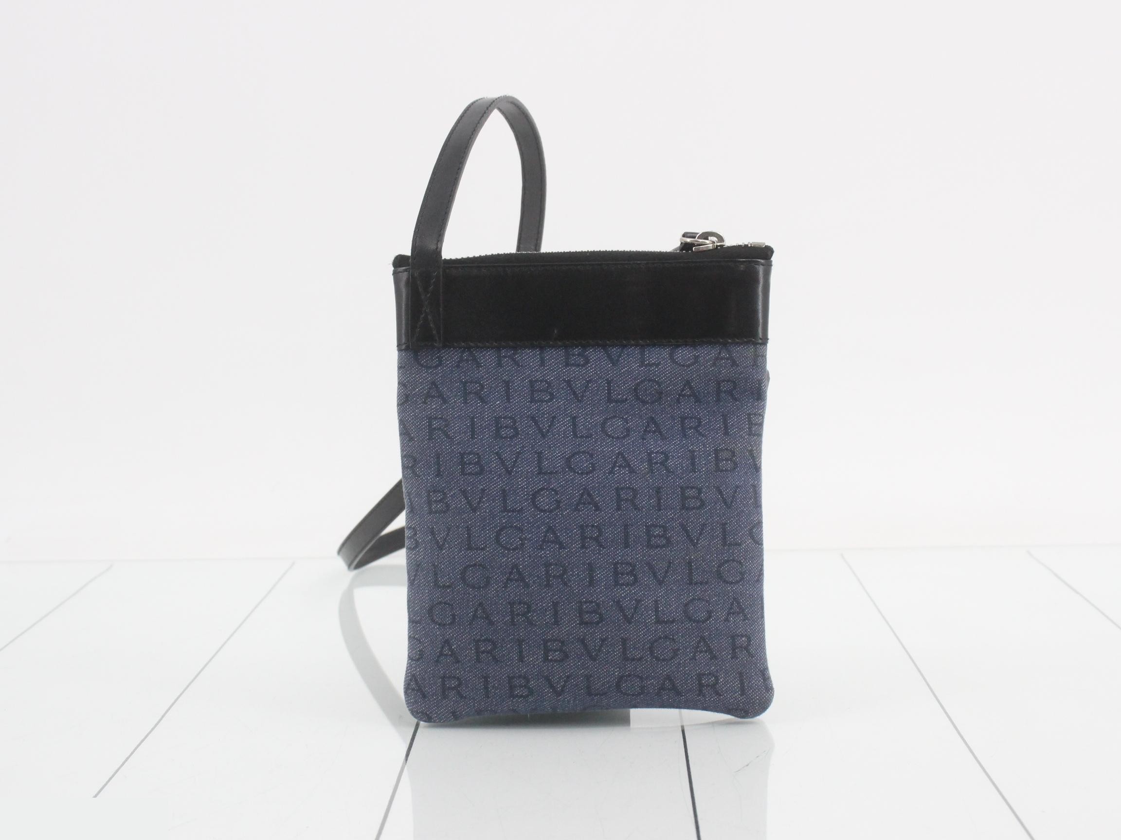 Logomania Shoulder Bag, Two-Tone Canvas/Leather — view 2
