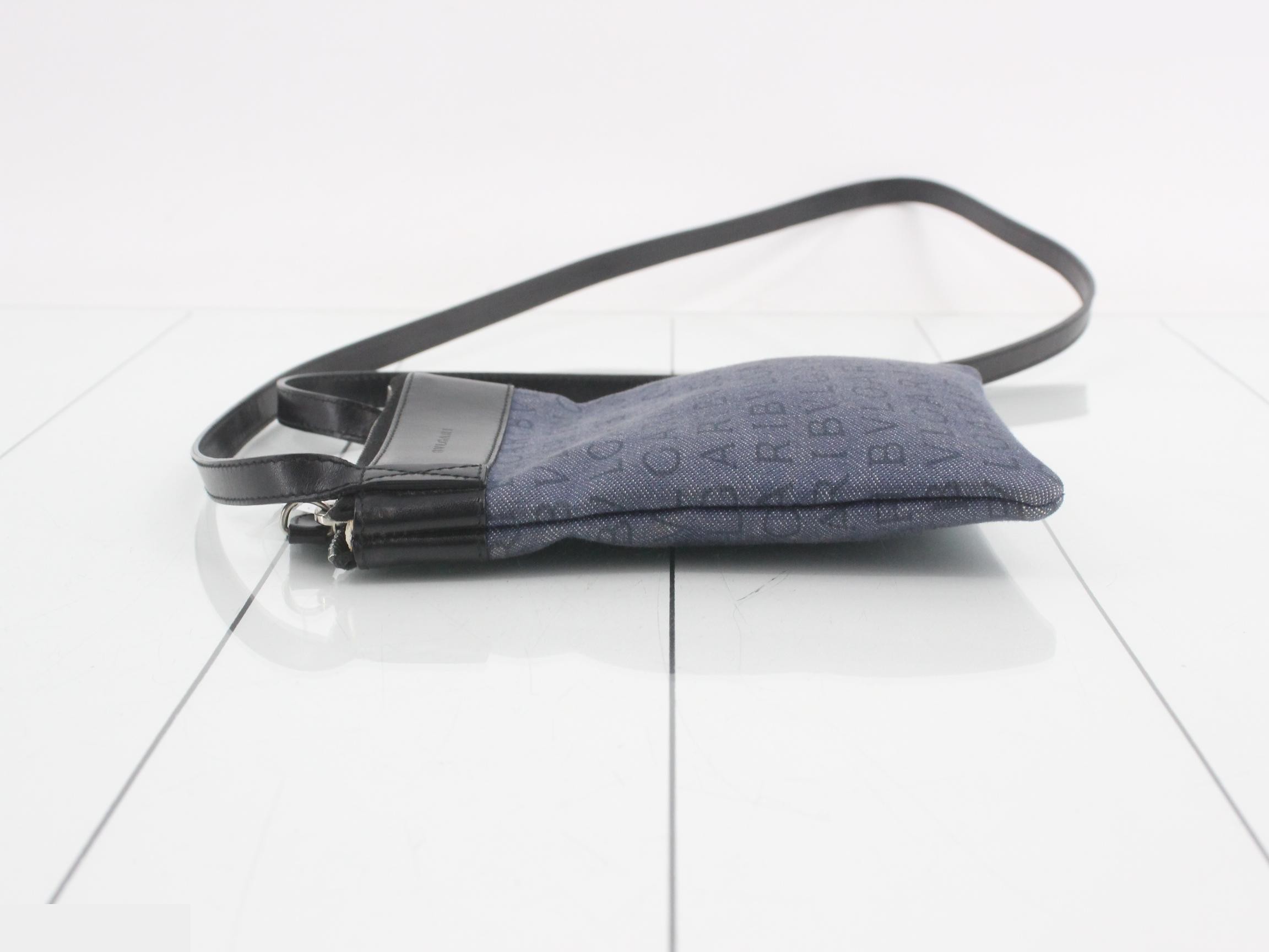 Logomania Shoulder Bag, Two-Tone Canvas/Leather — view 4