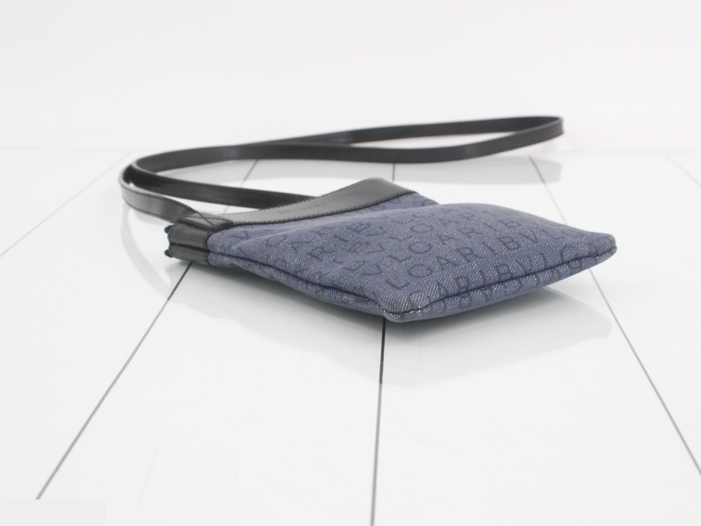 Logomania Shoulder Bag, Two-Tone Canvas/Leather — view 5