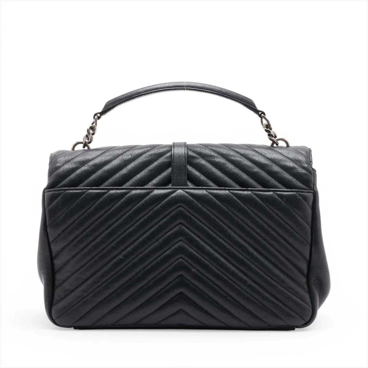 Classic Leather 2-Way Shoulder Bag, Black, 392738 — view 2