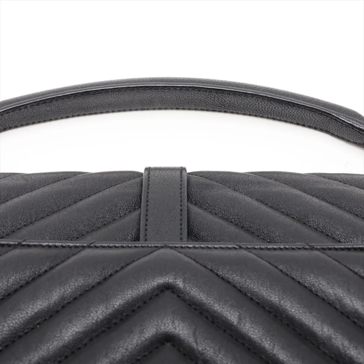 Classic Leather 2-Way Shoulder Bag, Black, 392738 — view 6