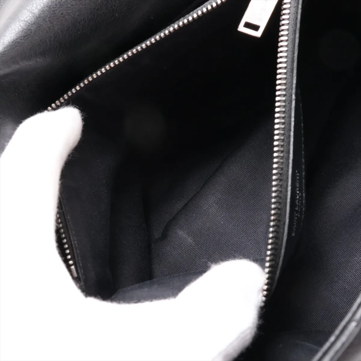 Classic Leather 2-Way Shoulder Bag, Black, 392738 — view 9