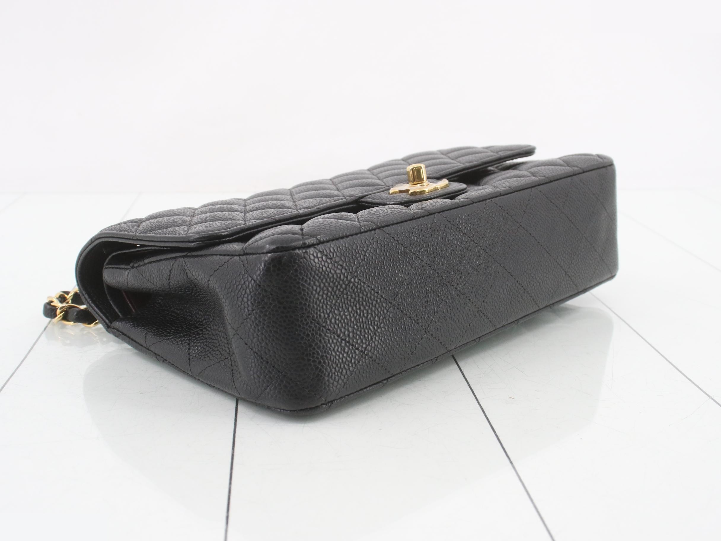 Caviar Double Flap 25 Chain Shoulder Bag Seal — view 5