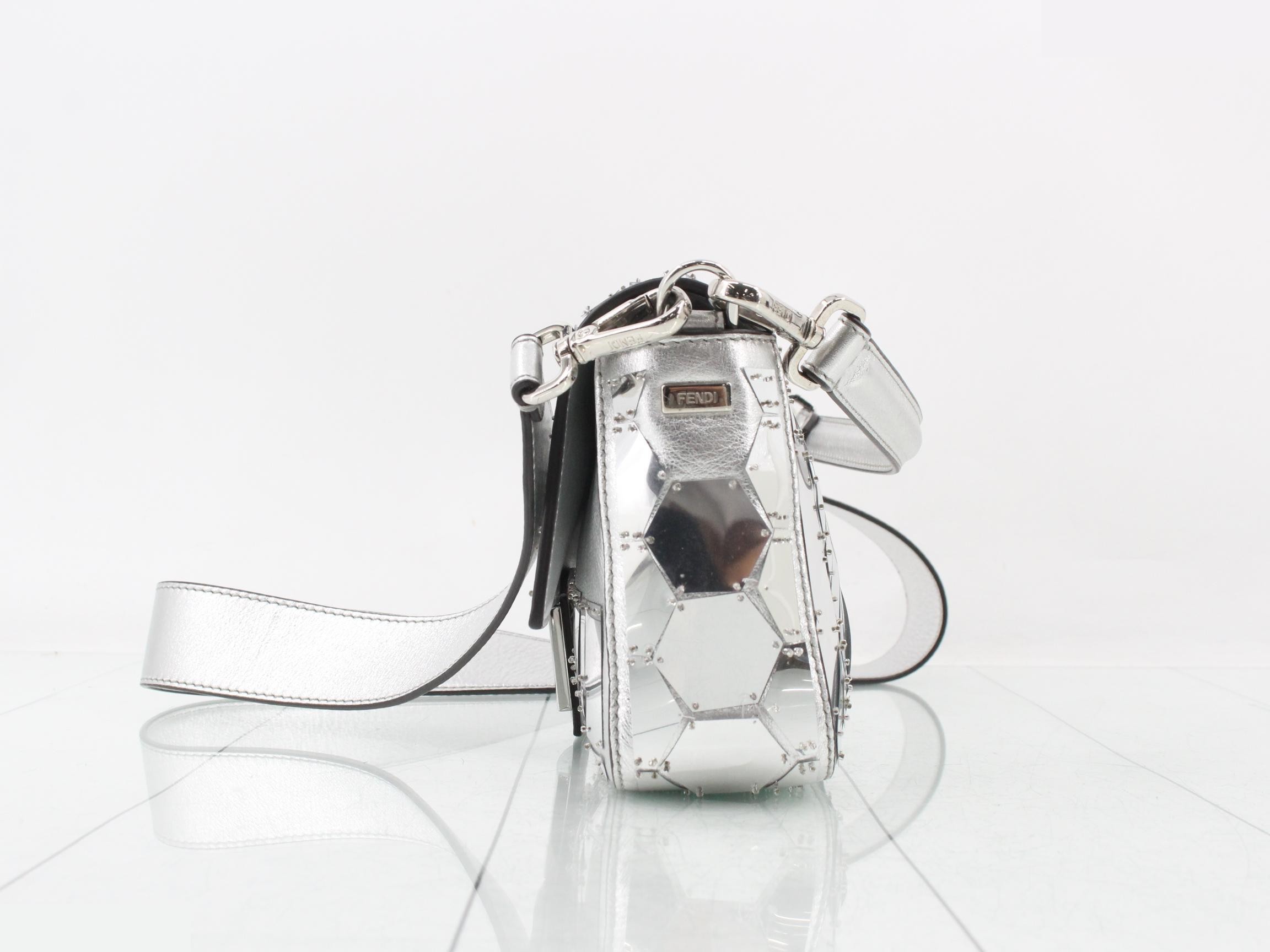 Mamma Bucket Shoulder Bag, Silver Color — view 3