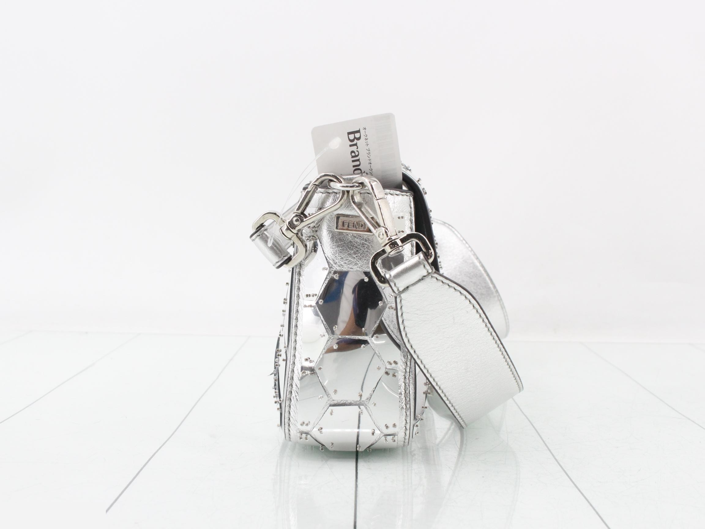 Mamma Bucket Shoulder Bag, Silver Color — view 4