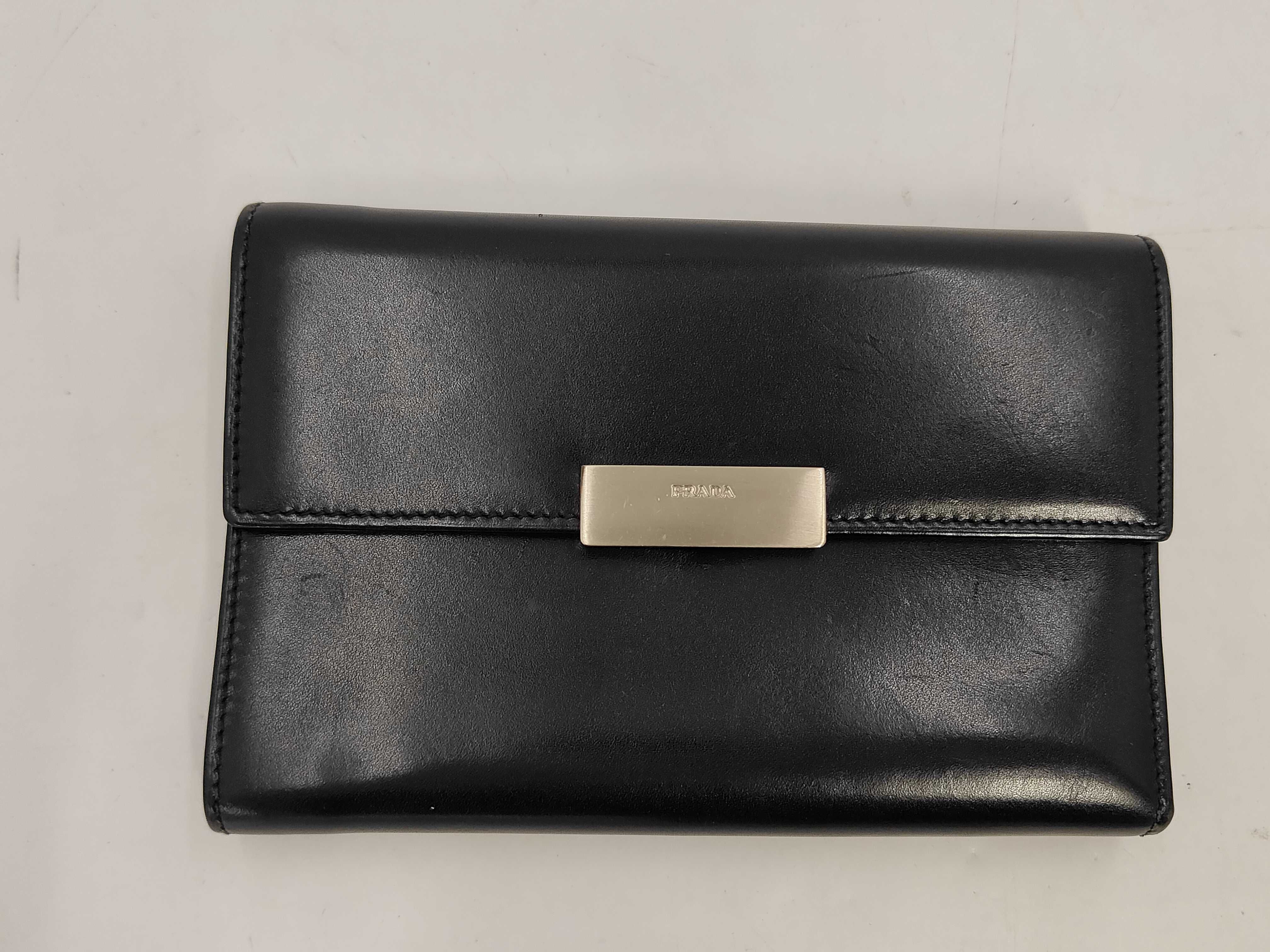 Tri-fold Wallet, Leather, Black