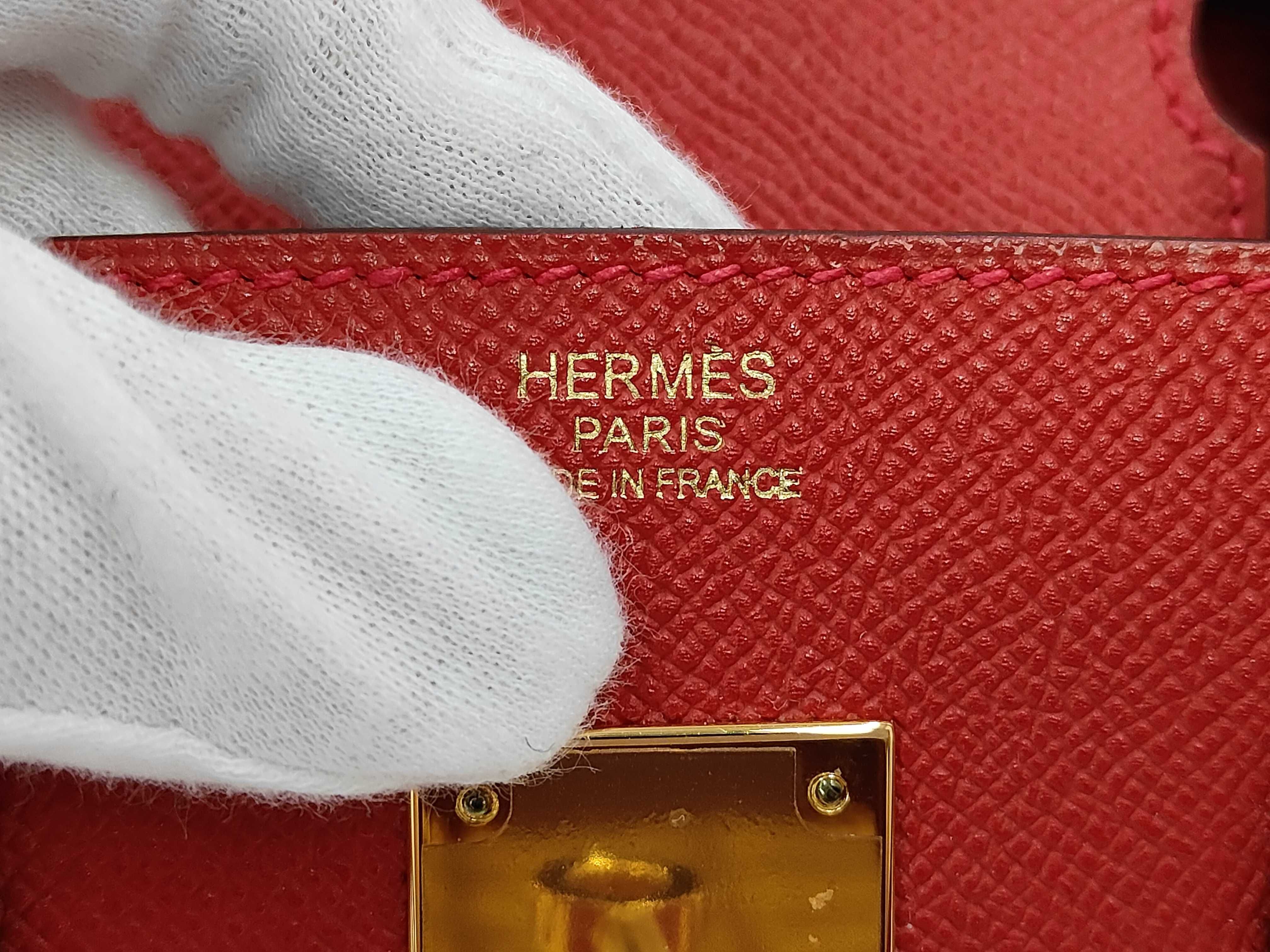Birkin 30 Epsom Leather Rouge Casaque Gold Hardware X Stamp Handbag — view 11