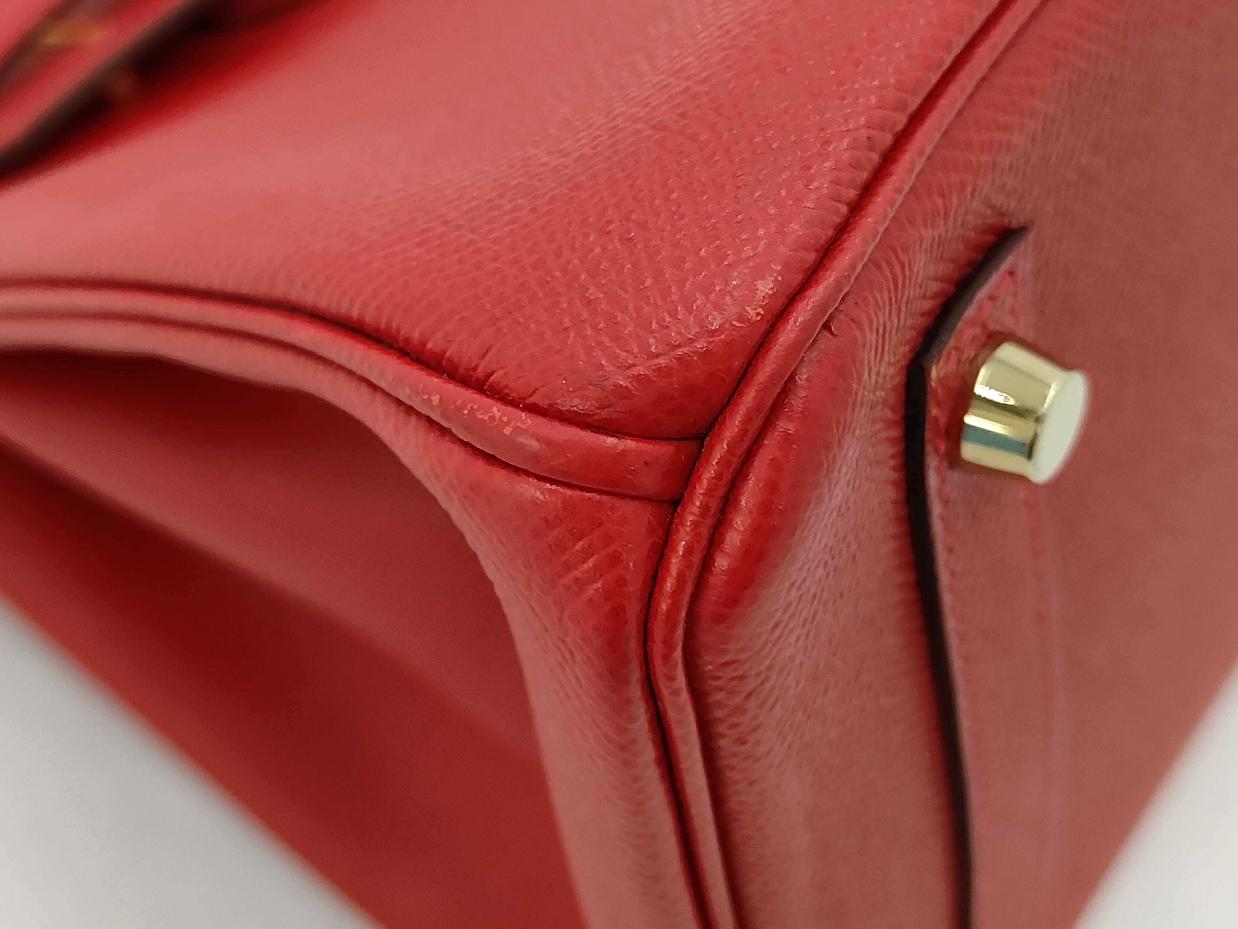 Birkin 30 Epsom Leather Rouge Casaque Gold Hardware X Stamp Handbag — view 3