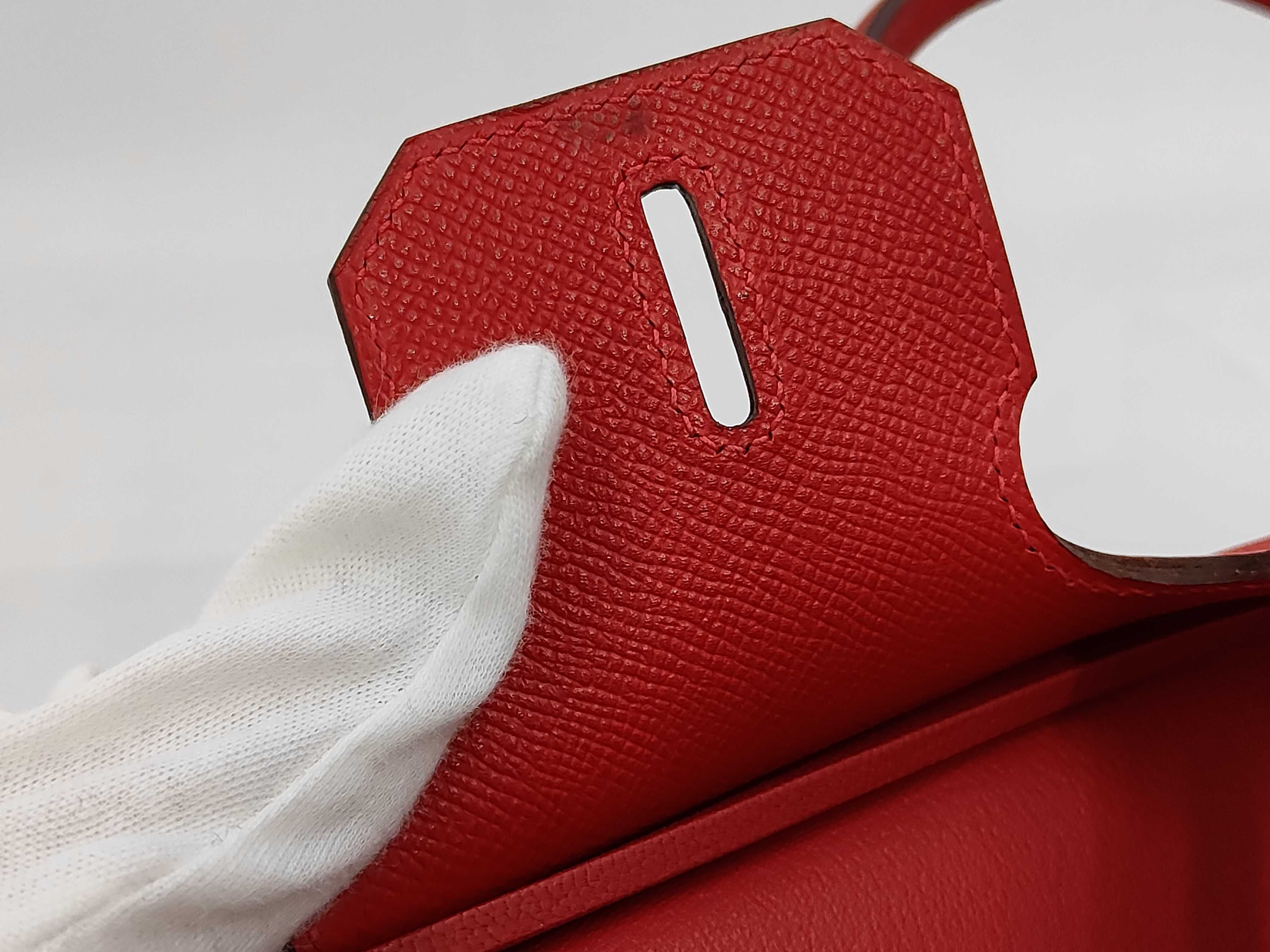 Birkin 30 Epsom Leather Rouge Casaque Gold Hardware X Stamp Handbag — view 10