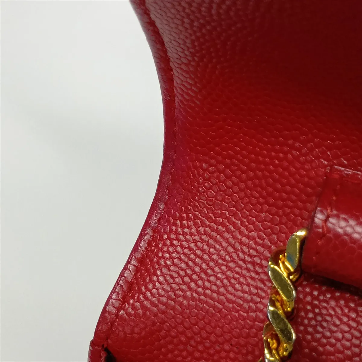 Cassandra 377828 Leather Chain Wallet Red — view 13
