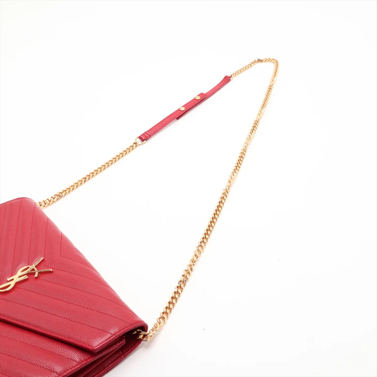 Cassandra 377828 Leather Chain Wallet Red — view 5