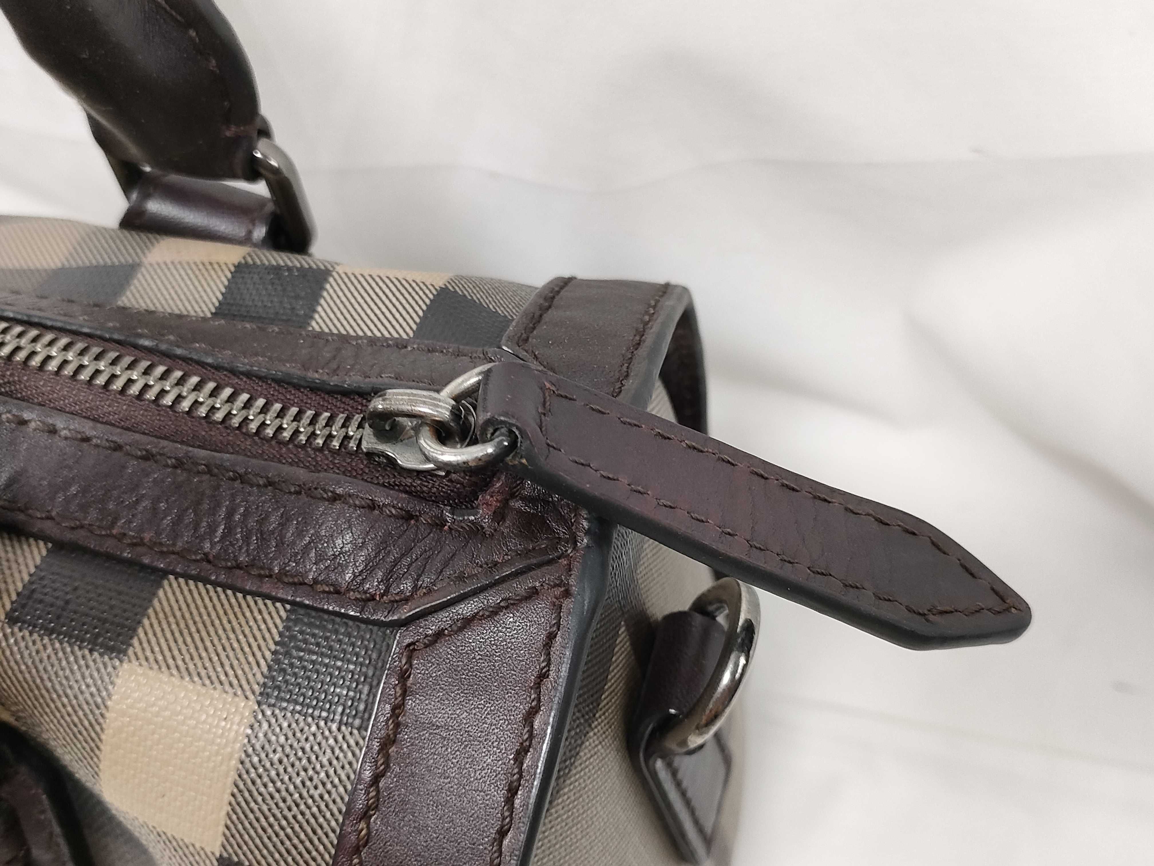 Grey Nova Check Boston Handbag — view 6