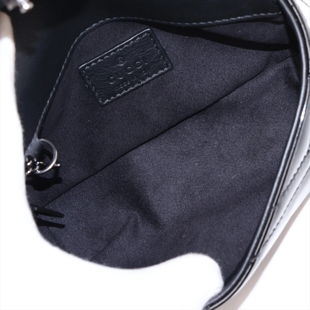 GG Marmont Patent Leather Chain Shoulder Bag, Black, 476433 — view 6