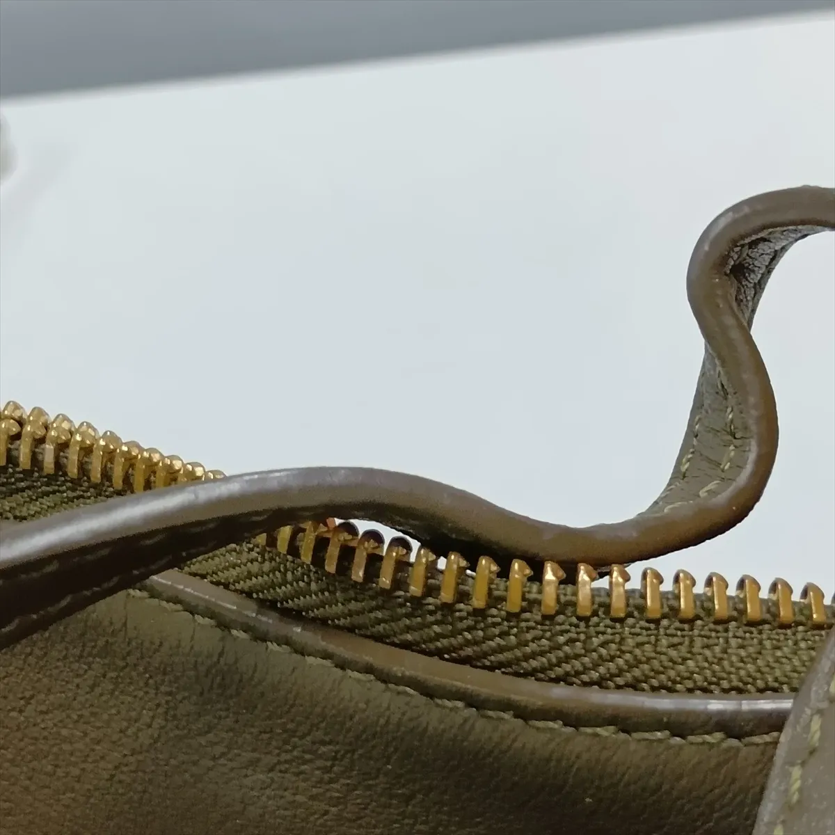 Hammock Mini Hobo Leather Shoulder Bag, Khaki — view 12