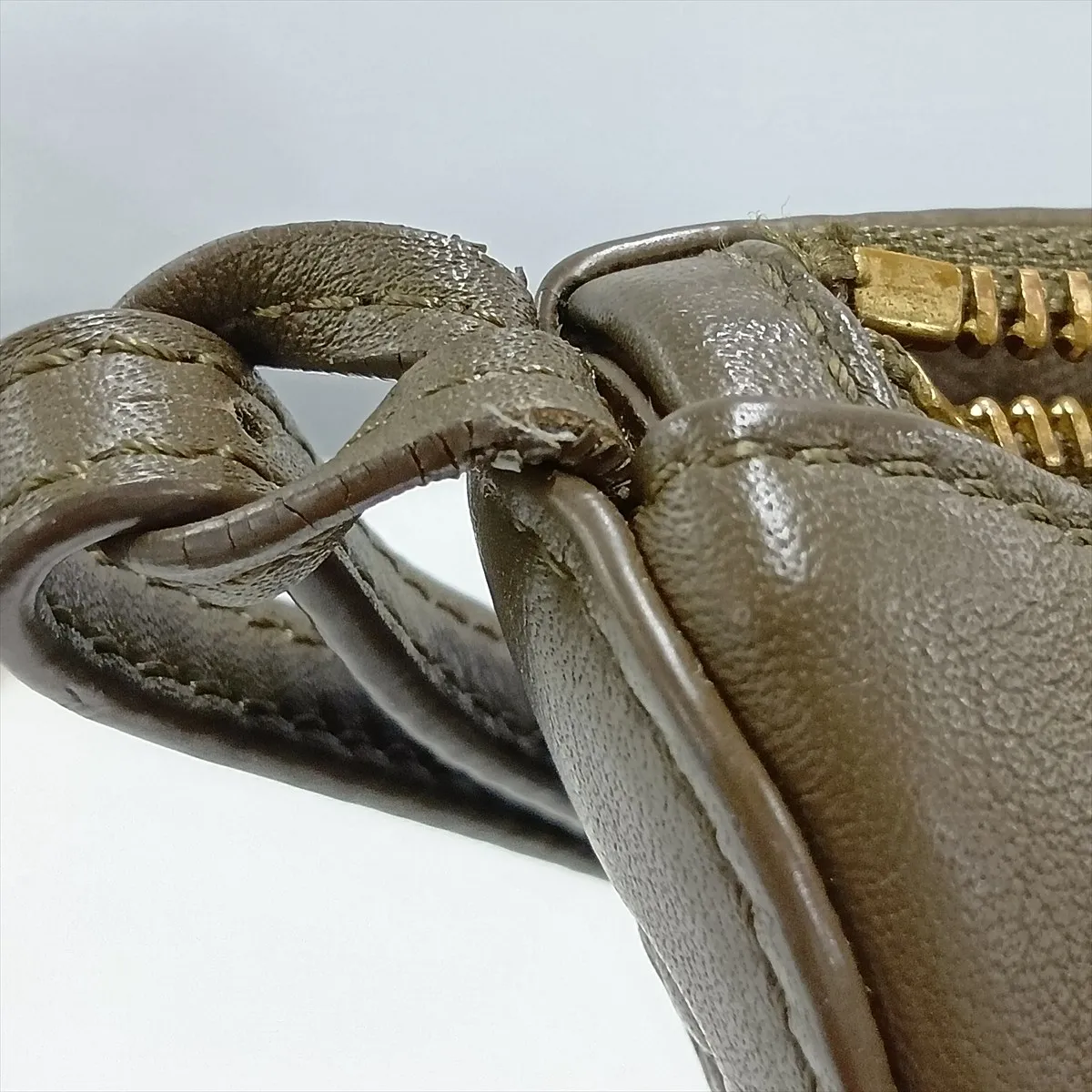 Hammock Mini Hobo Leather Shoulder Bag, Khaki — view 13