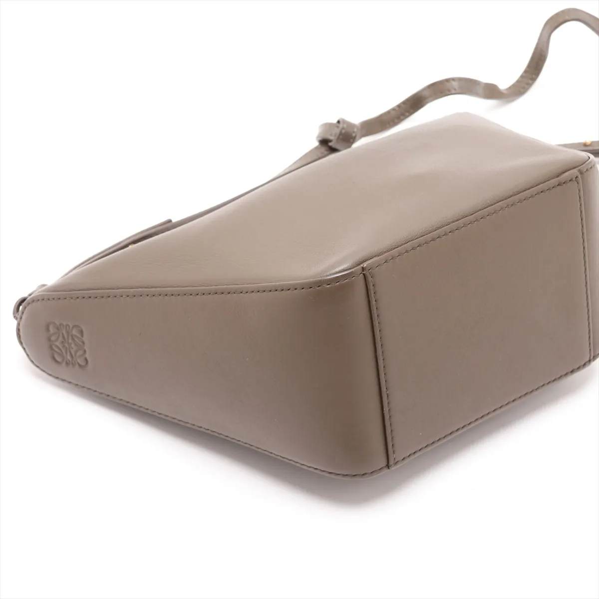Hammock Mini Hobo Leather Shoulder Bag, Khaki — view 4