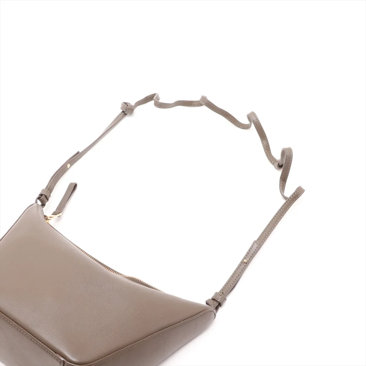 Hammock Mini Hobo Leather Shoulder Bag, Khaki — view 5