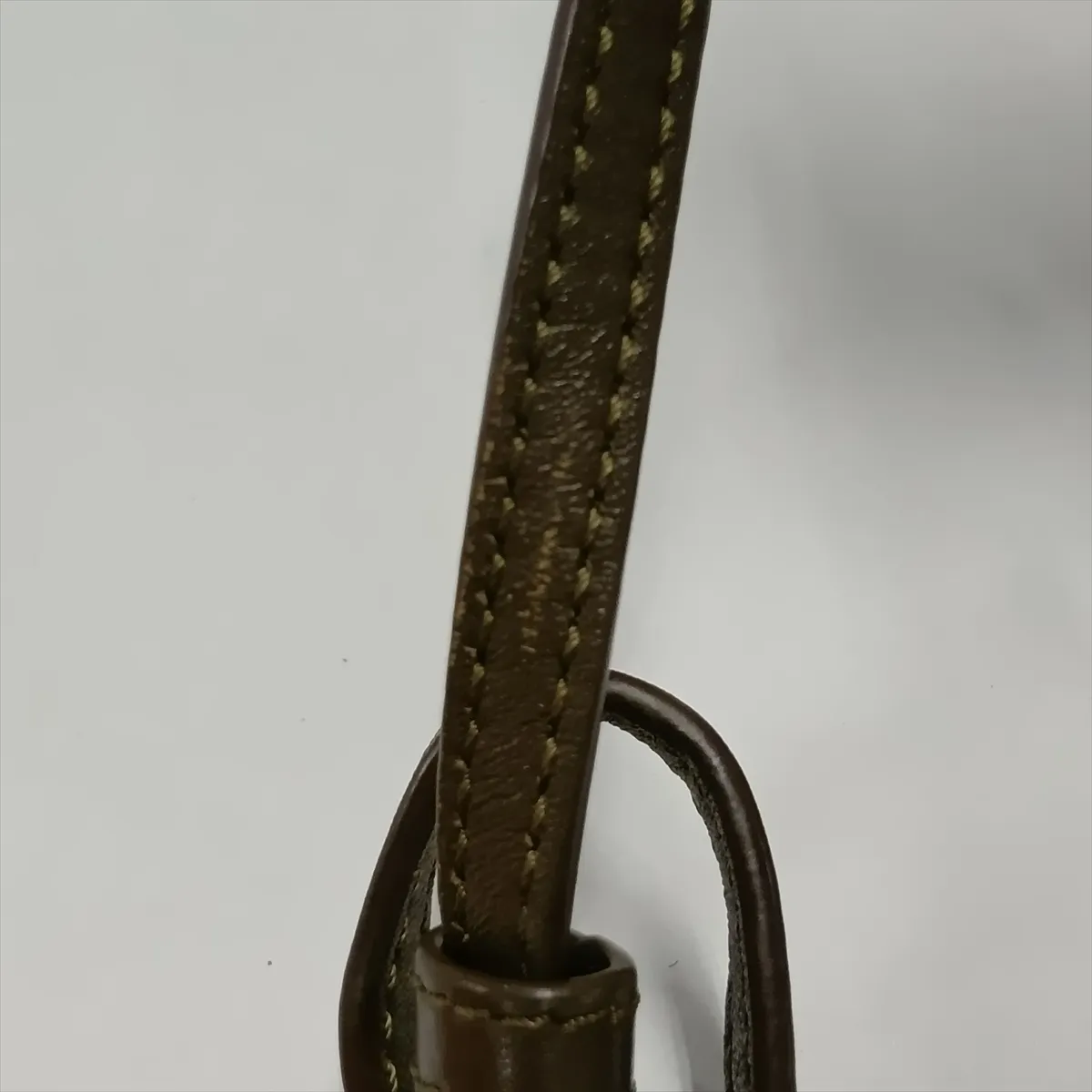 Hammock Mini Hobo Leather Shoulder Bag, Khaki — view 10