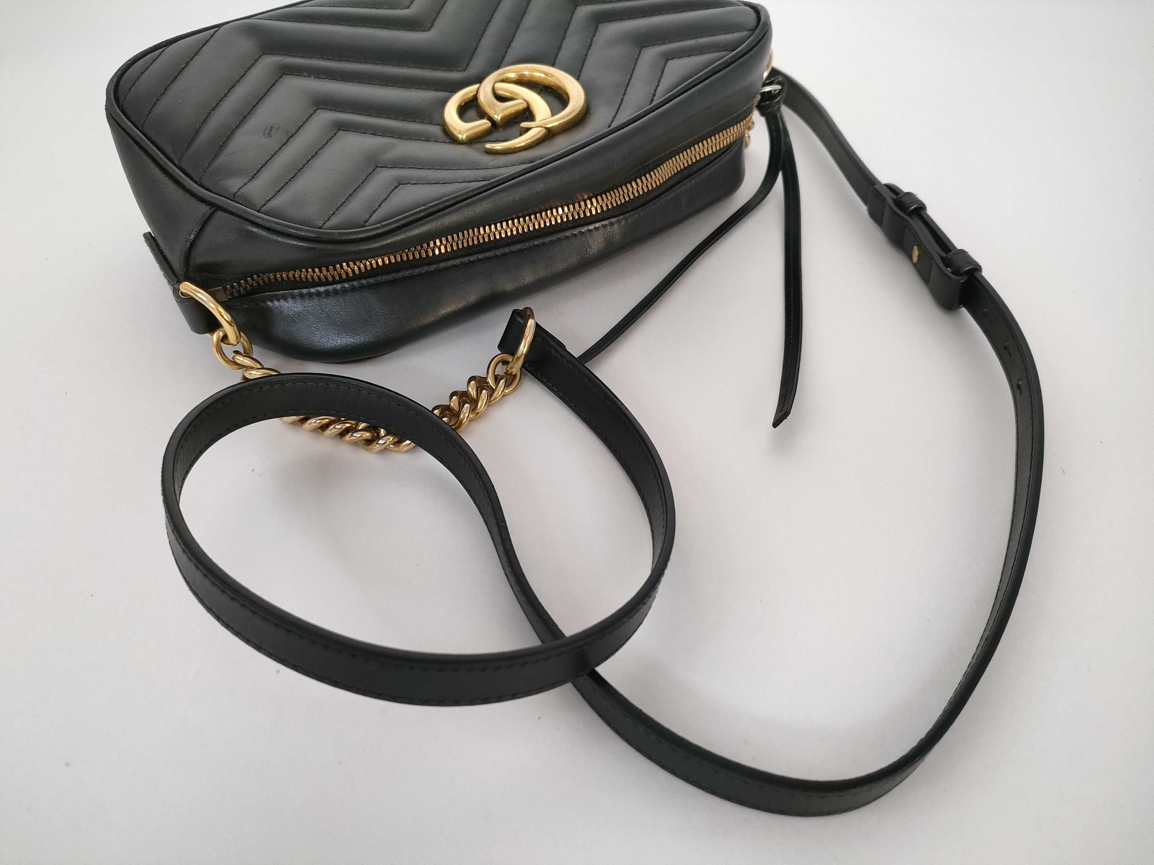 Marmont Quilted Shoulder Bag, Black — view 3
