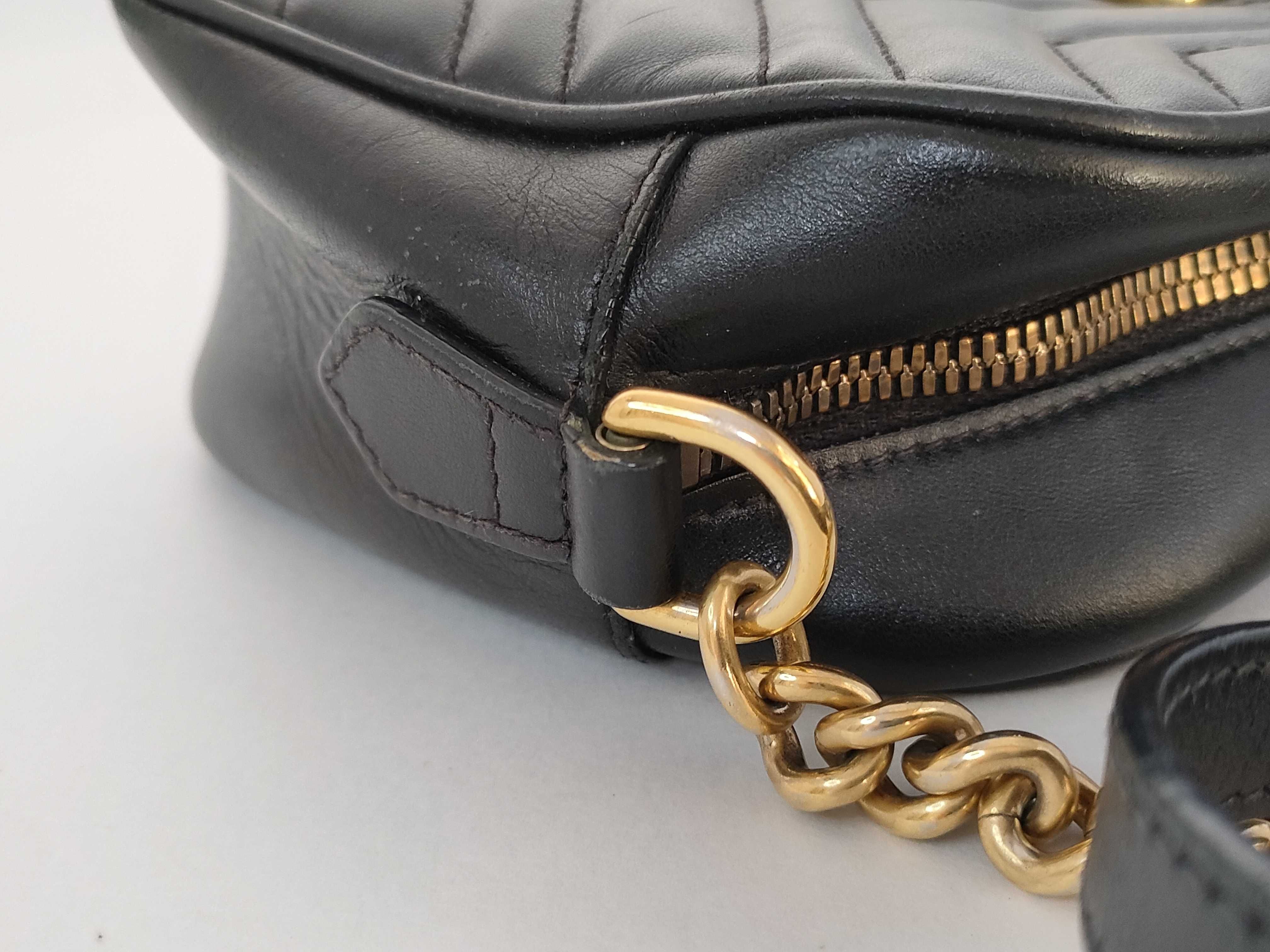 Marmont Quilted Shoulder Bag, Black — view 5