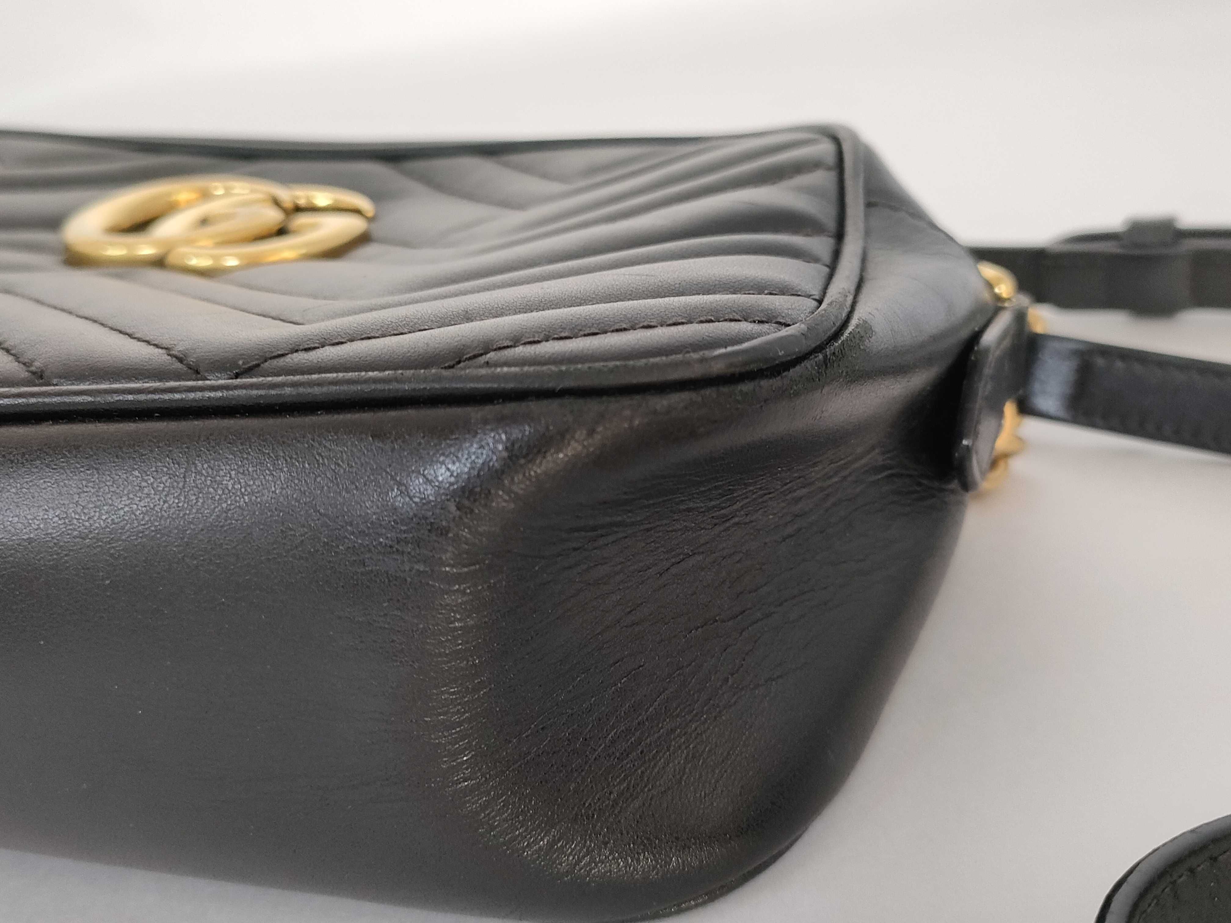 Marmont Quilted Shoulder Bag, Black — view 6