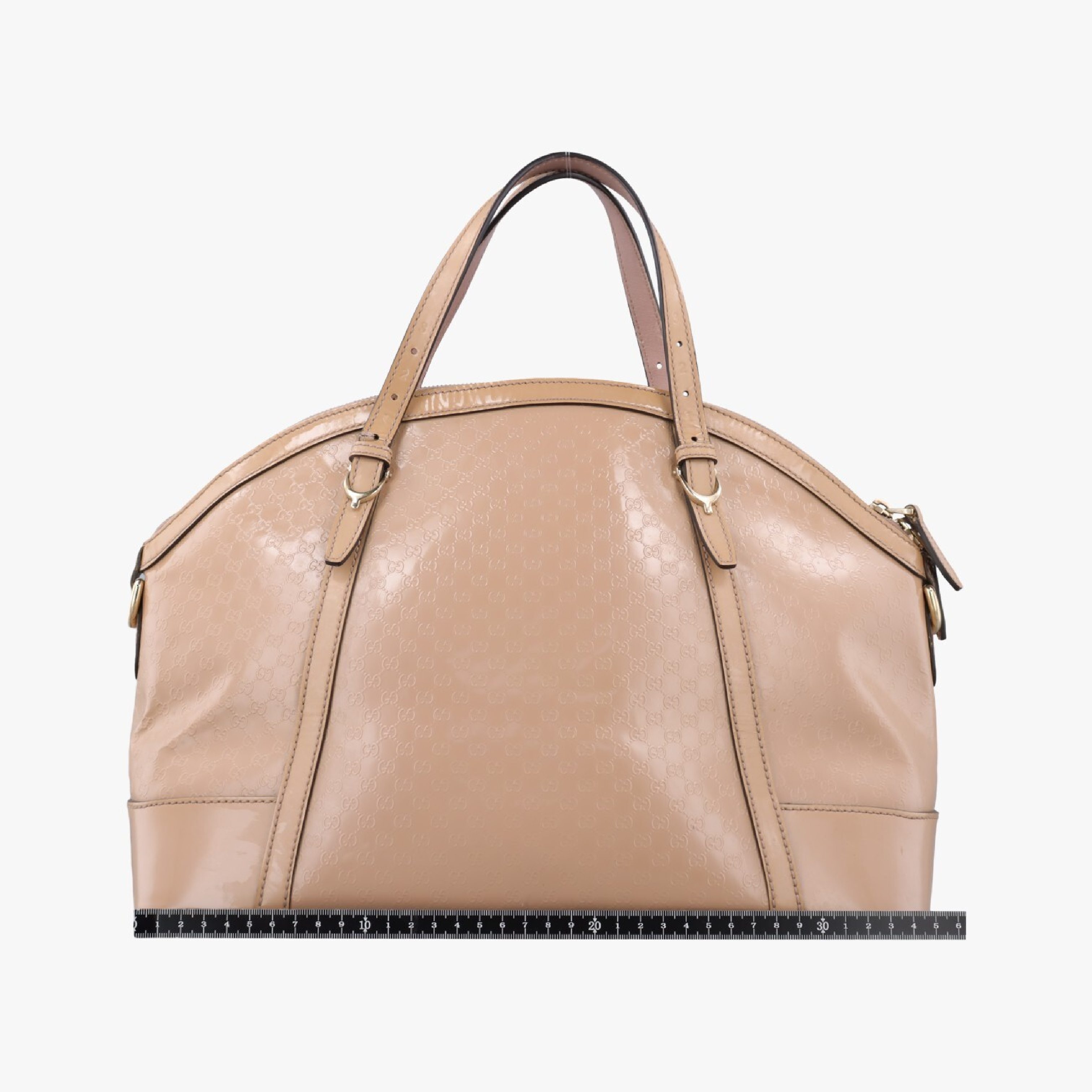 Microguccissima Beige Patent Leather Shoulder Bag 309614 D014105809 — view 2