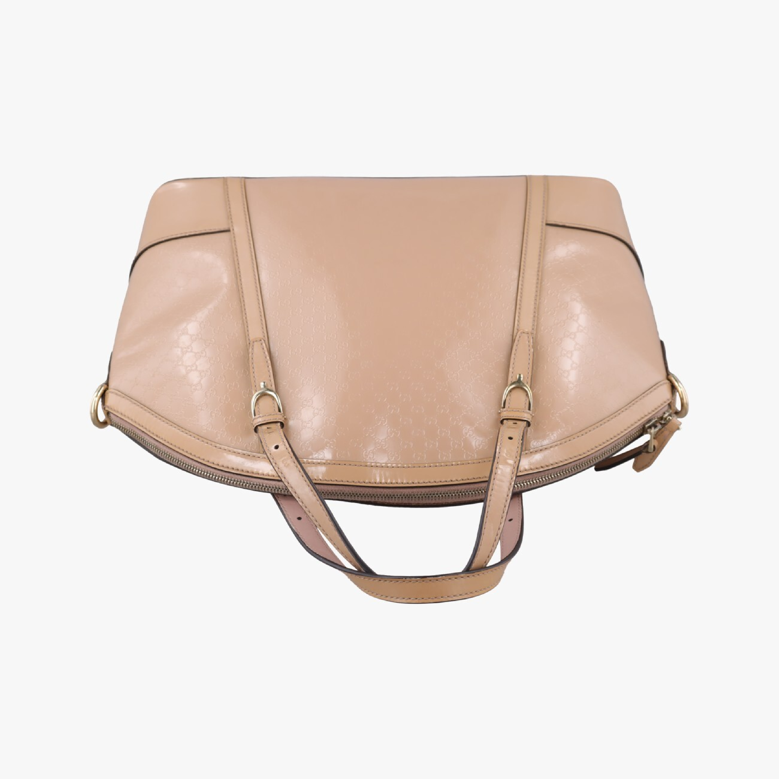 Microguccissima Beige Patent Leather Shoulder Bag 309614 D014105809 — view 5